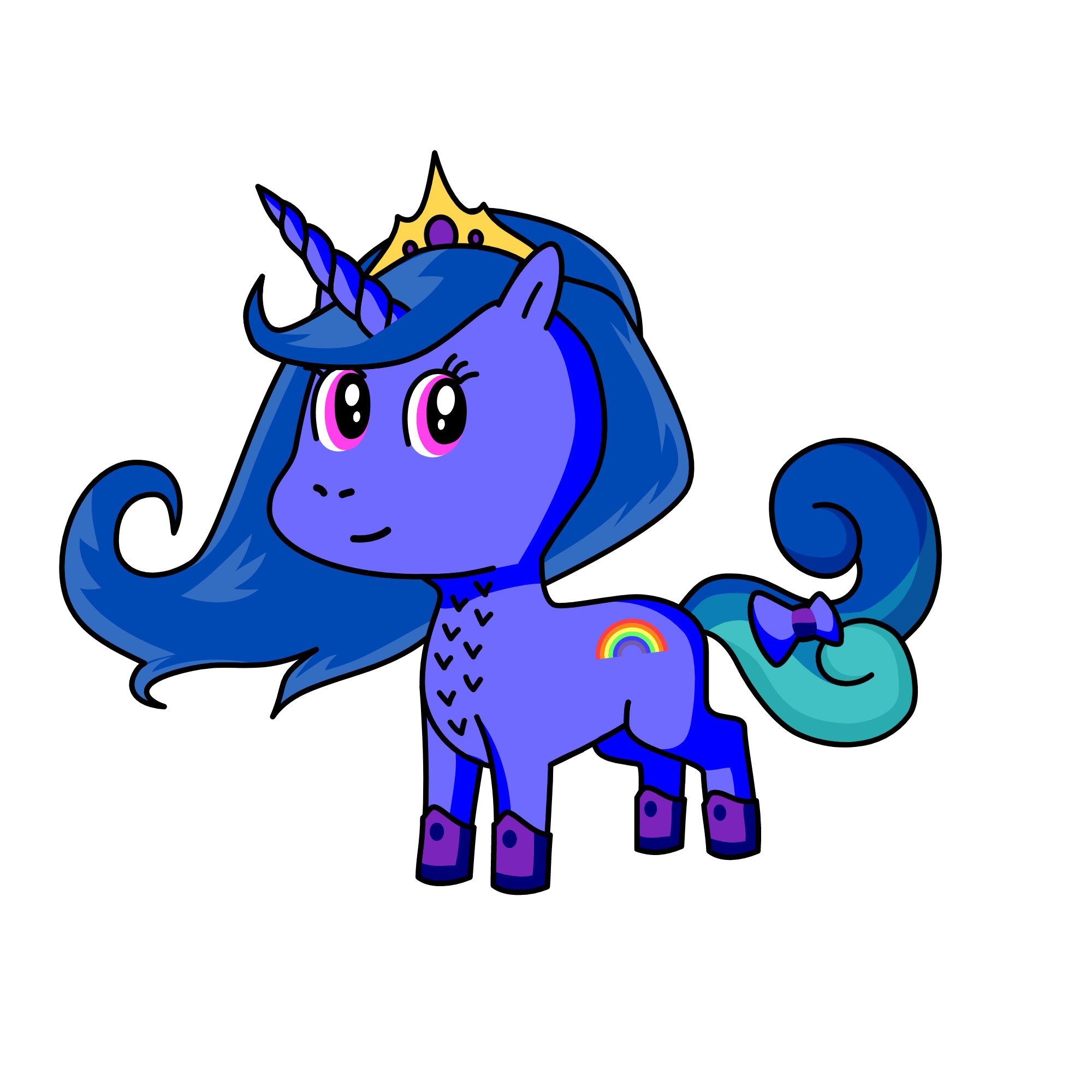 Queen snow, the unicorn