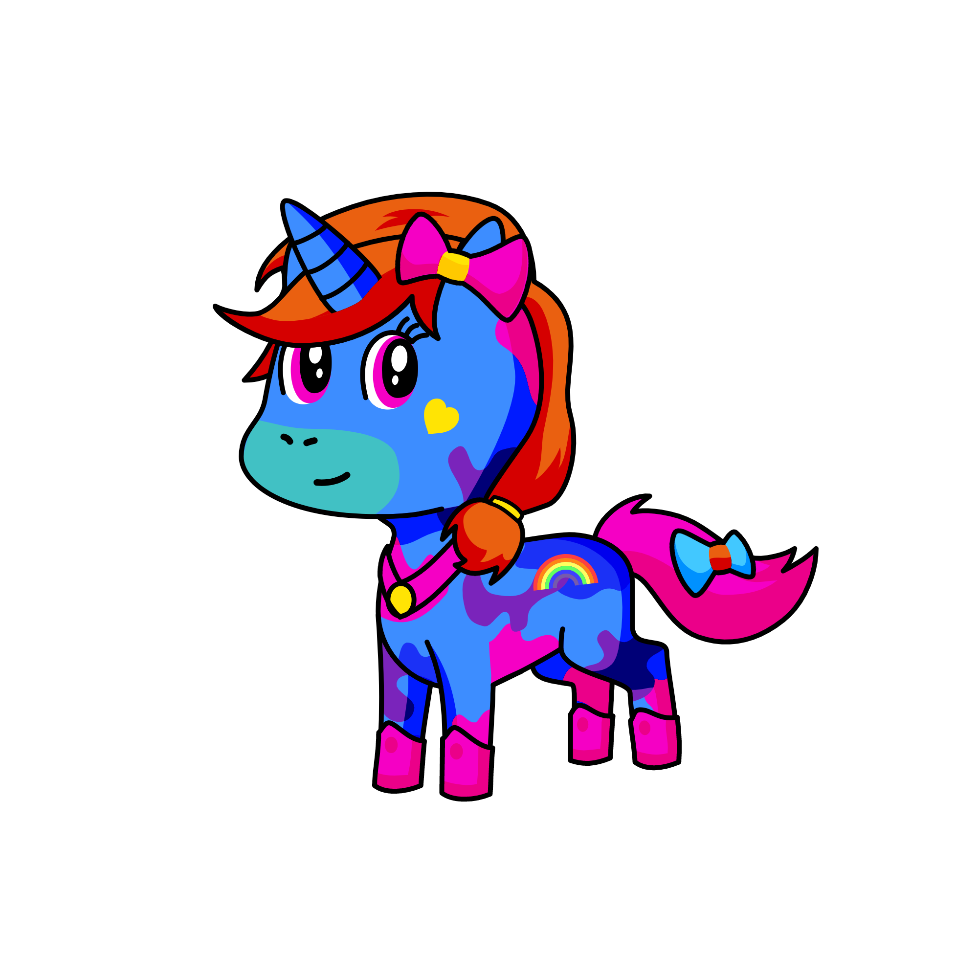 Rainbow Dash, the unicorn