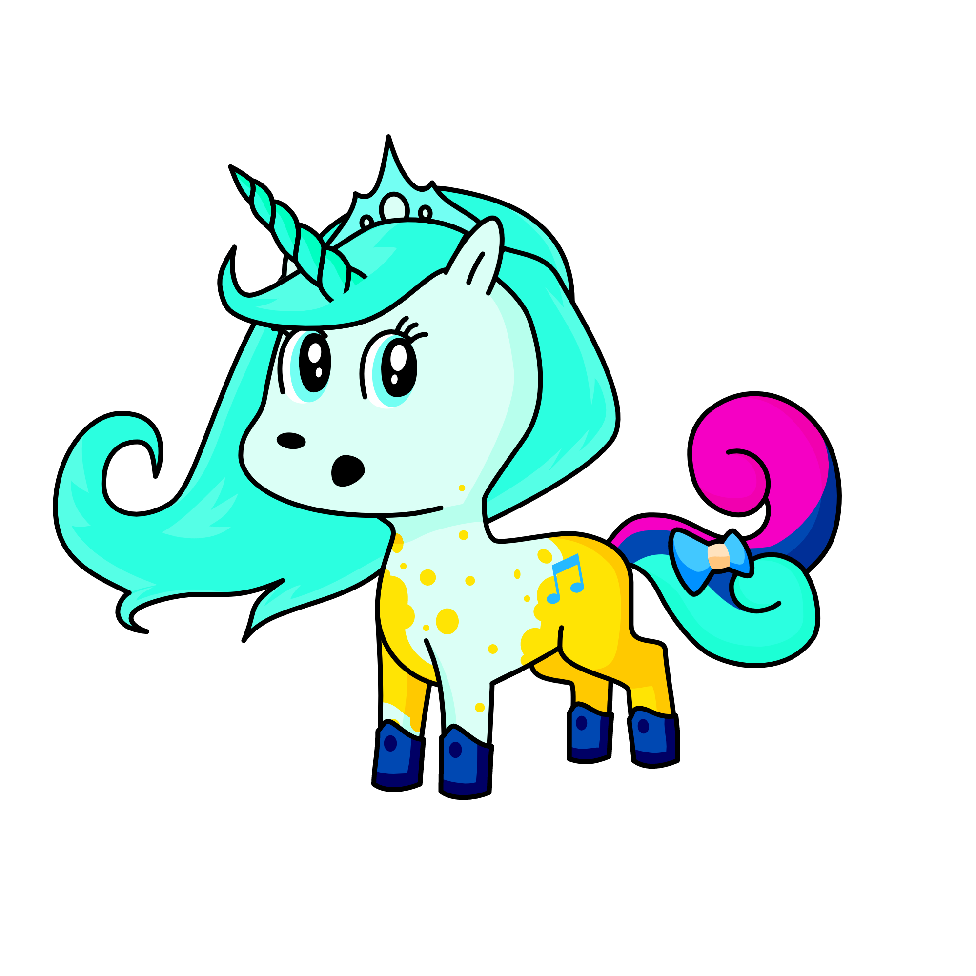 the ice princess happy, the unicorn