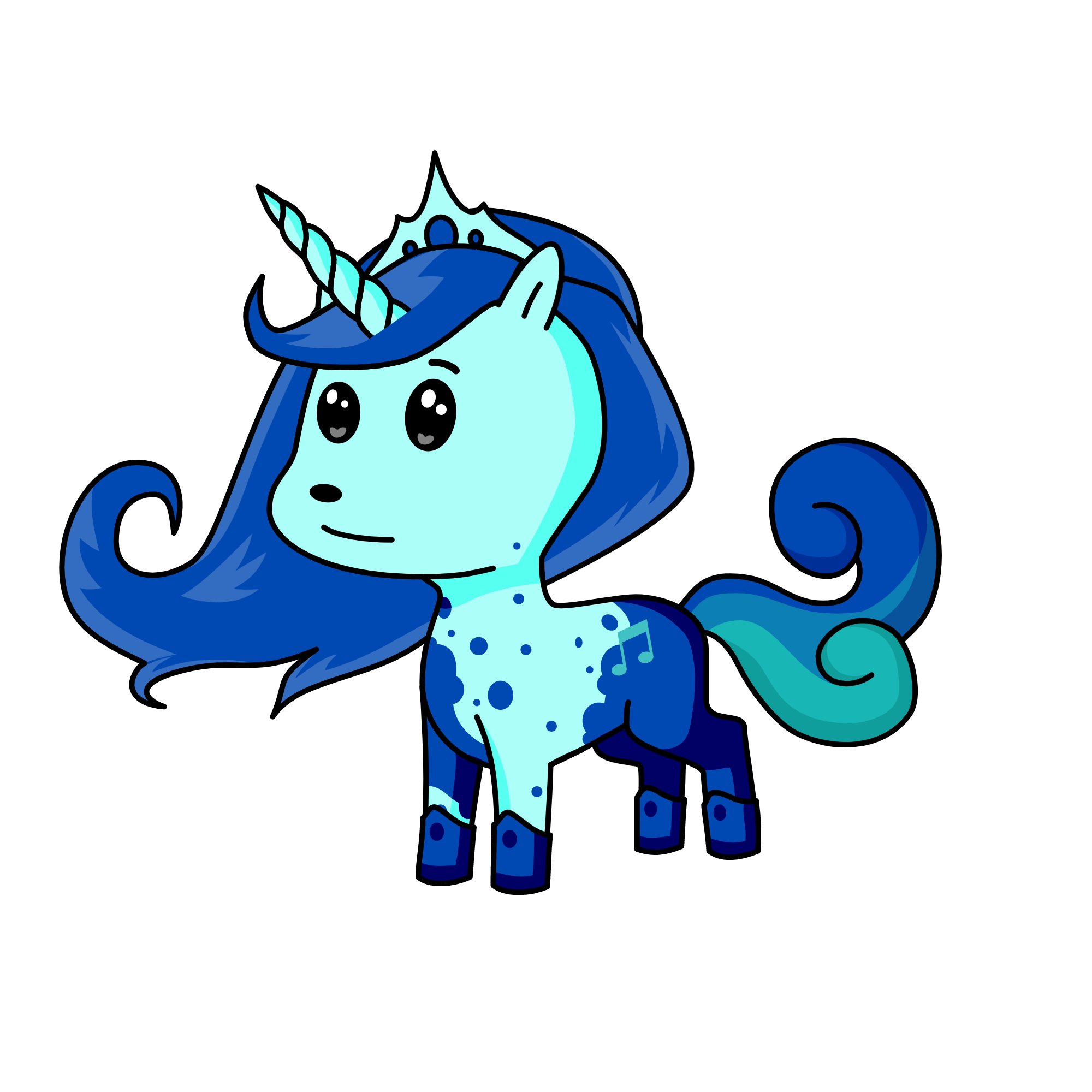 ice princess when she i sad, the unicorn