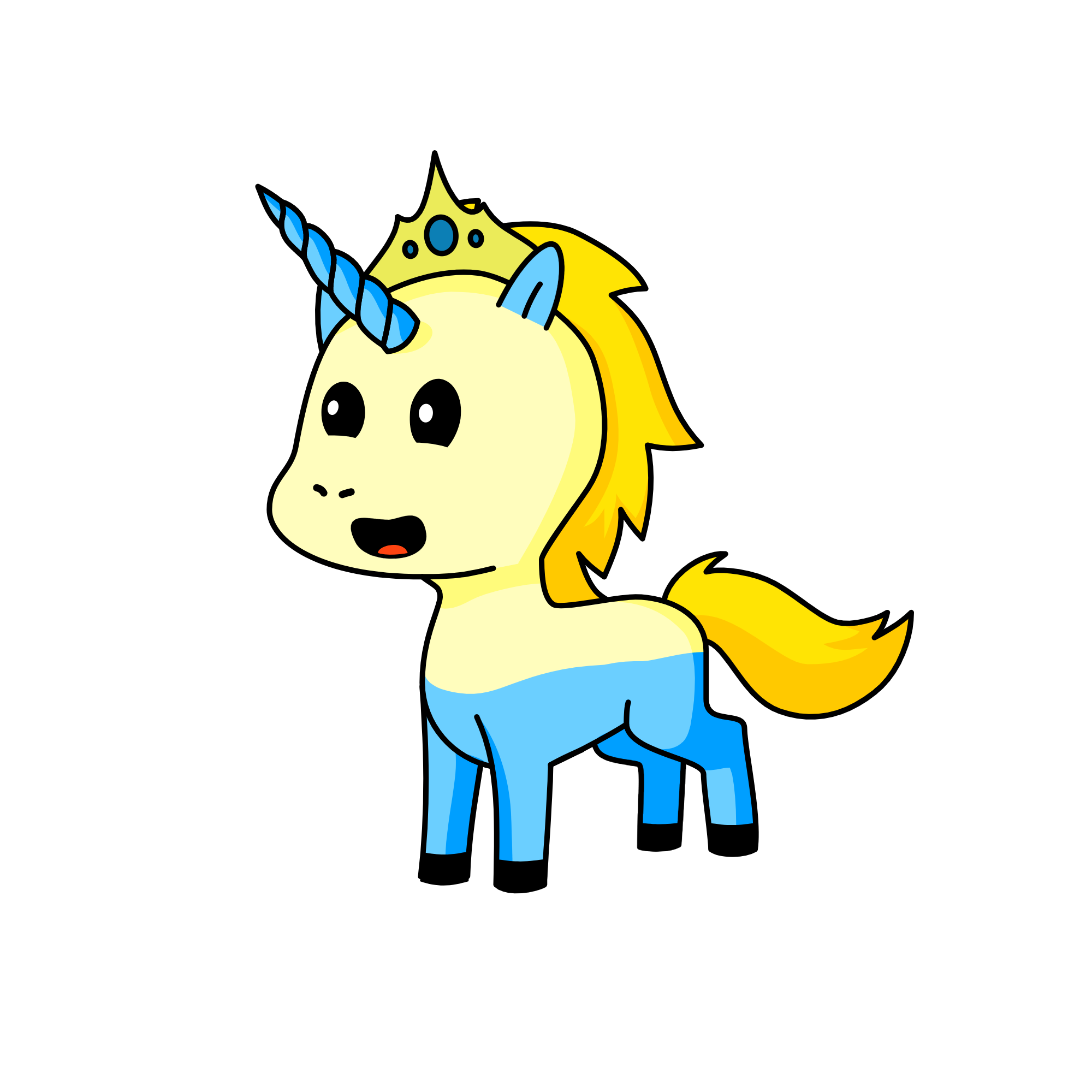 Cinderella, the unicorn