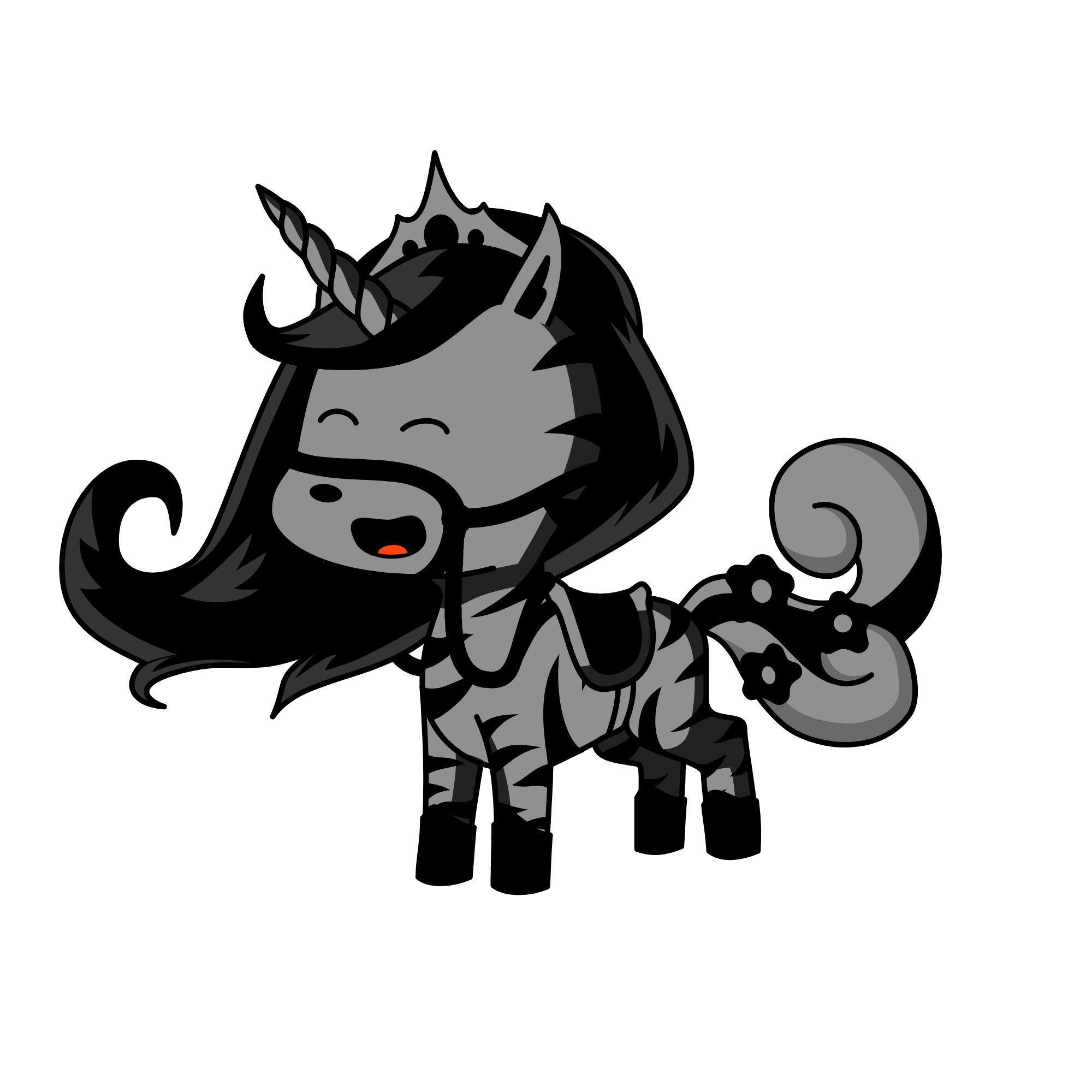 cute hill, the unicorn