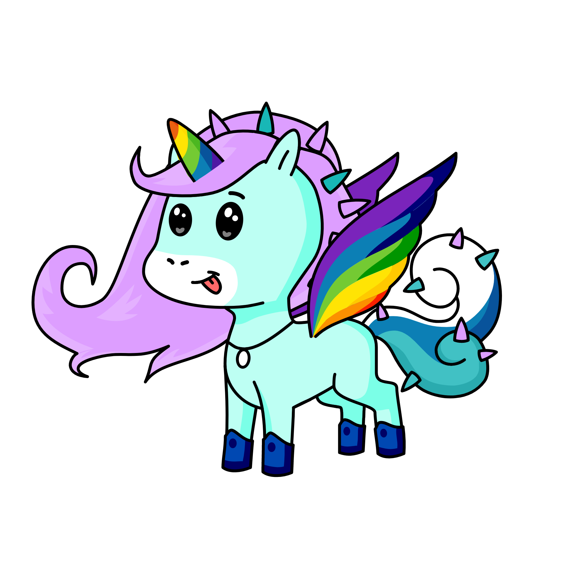 Rainbow, the unicorn