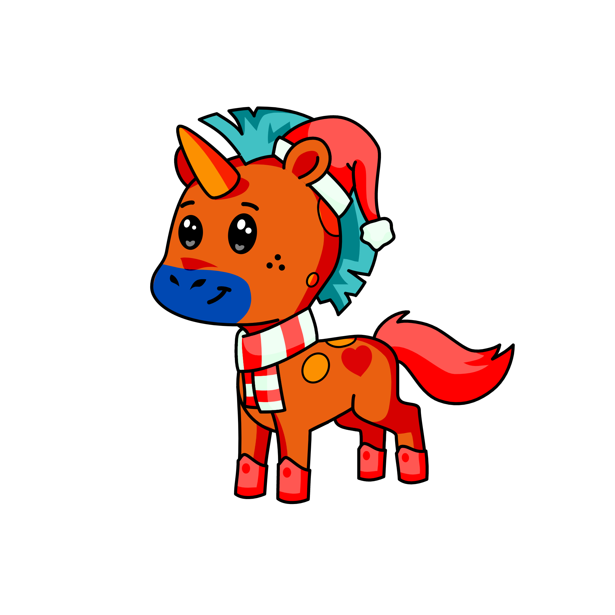 santa claus, the unicorn