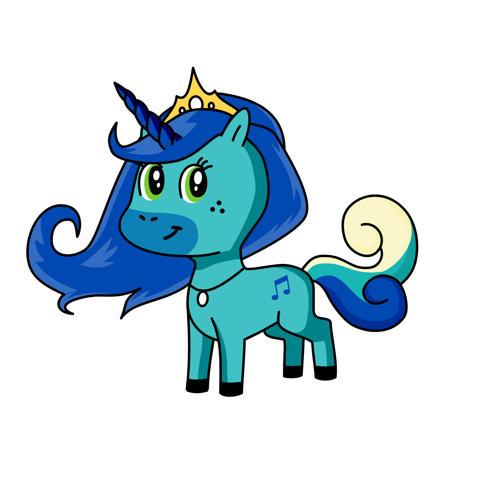 kleine winter elfje, the unicorn