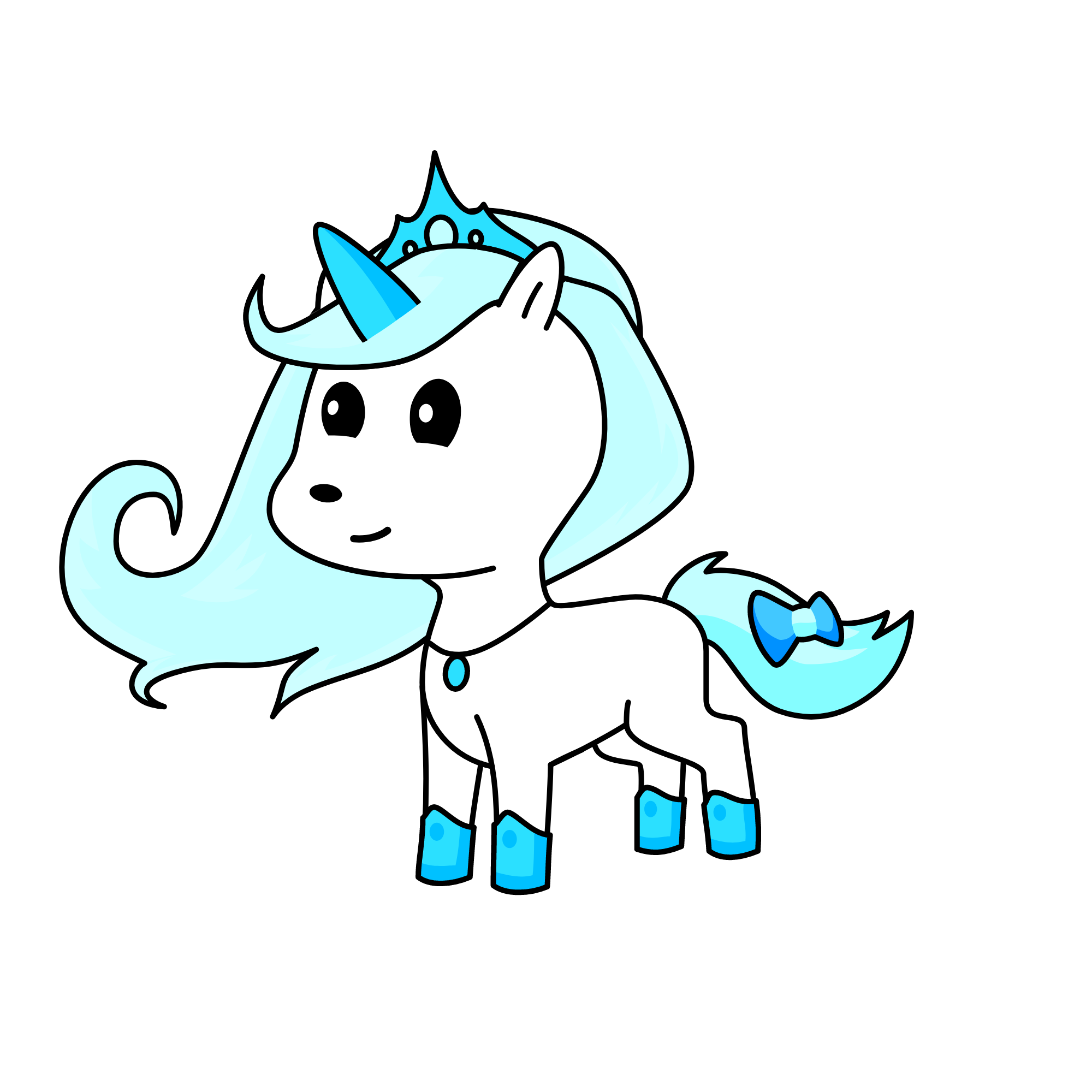 Spacey Blue, the unicorn
