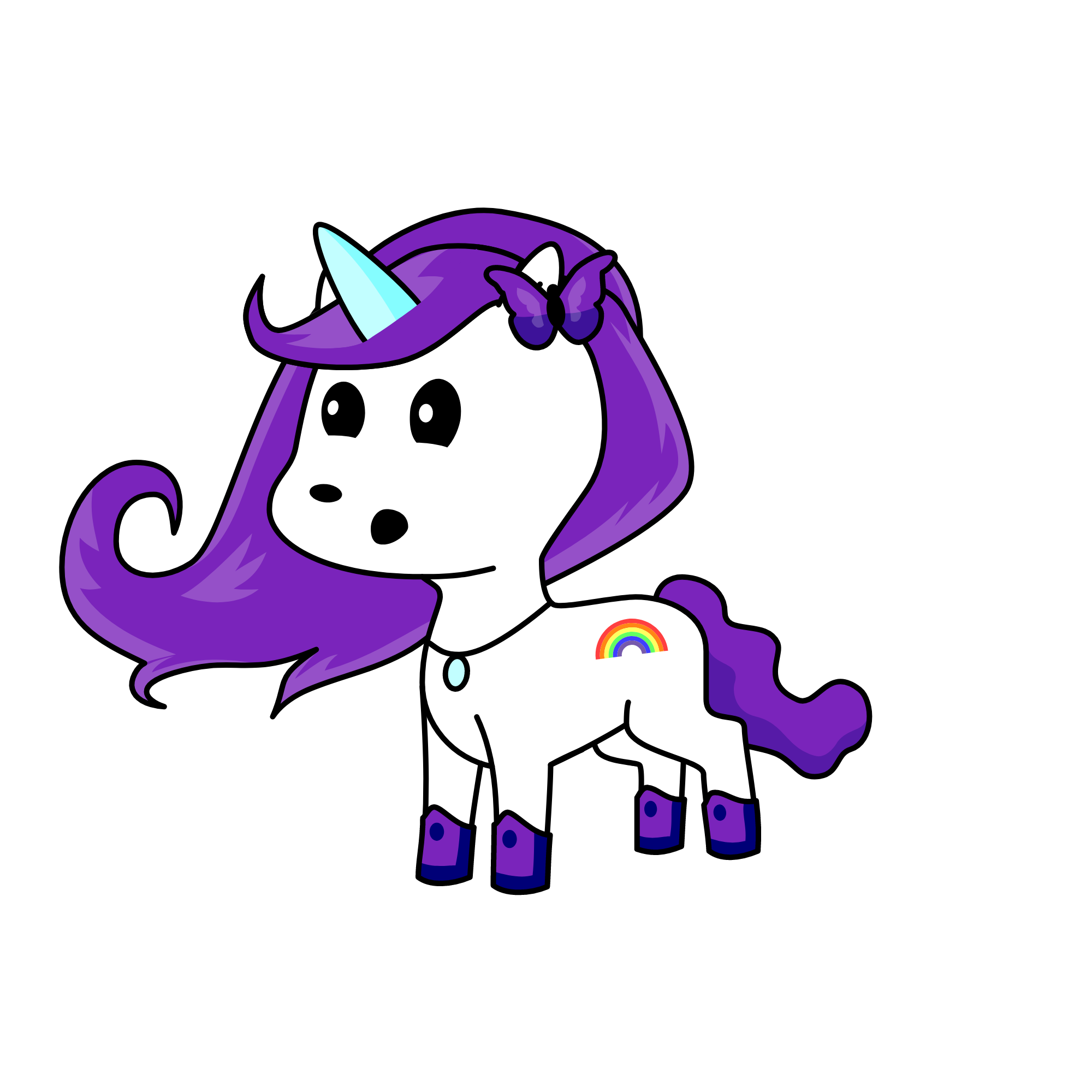 Rainbow, the unicorn