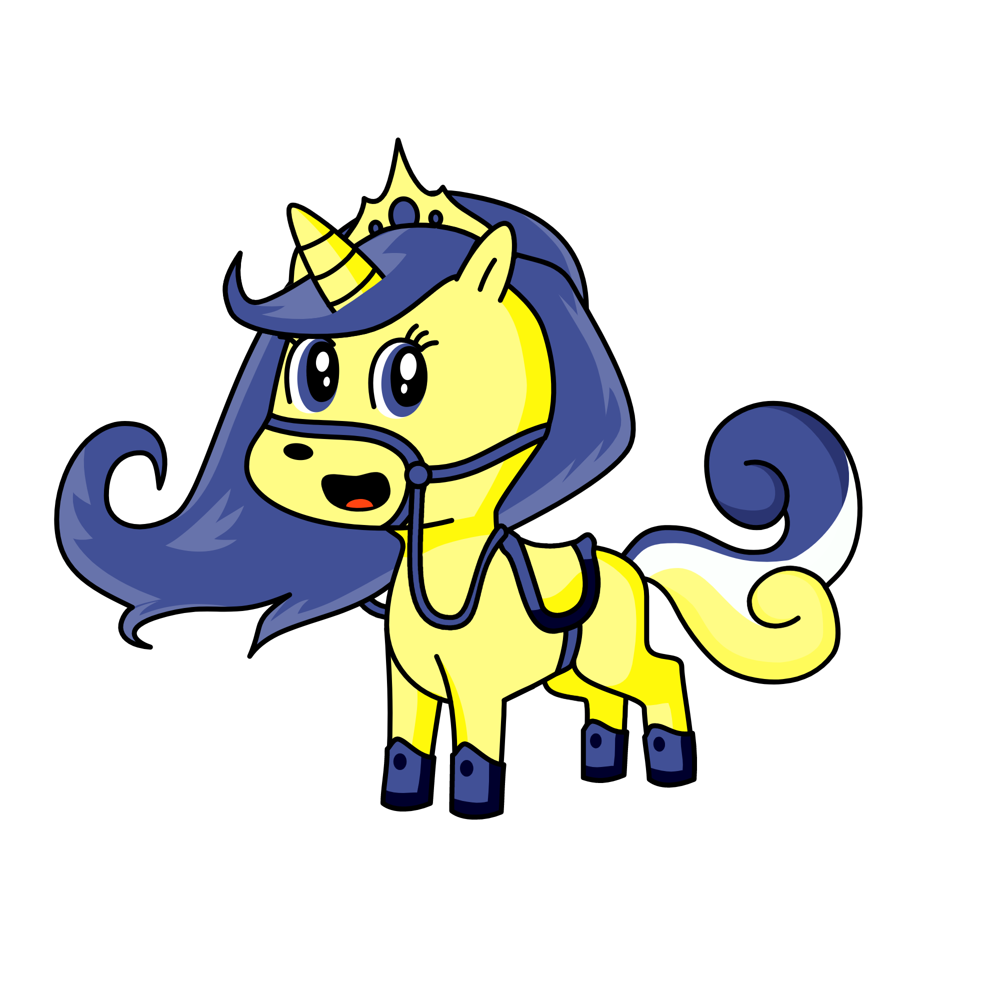 the moon princess, the unicorn