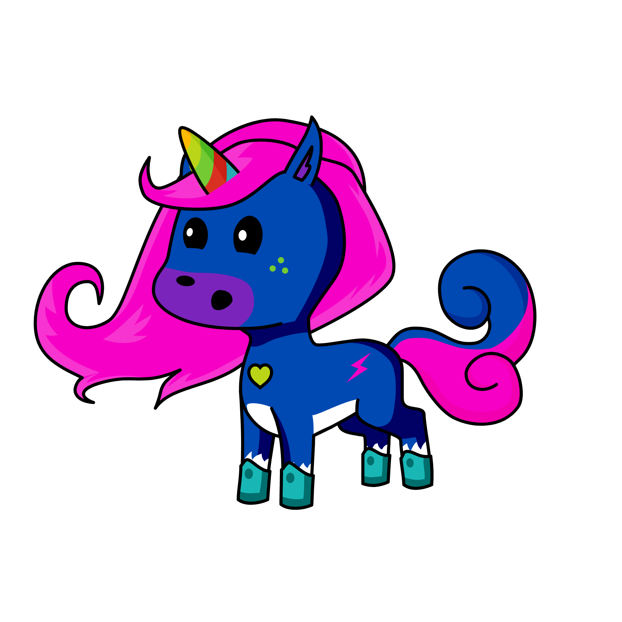 Pink lighting, the unicorn