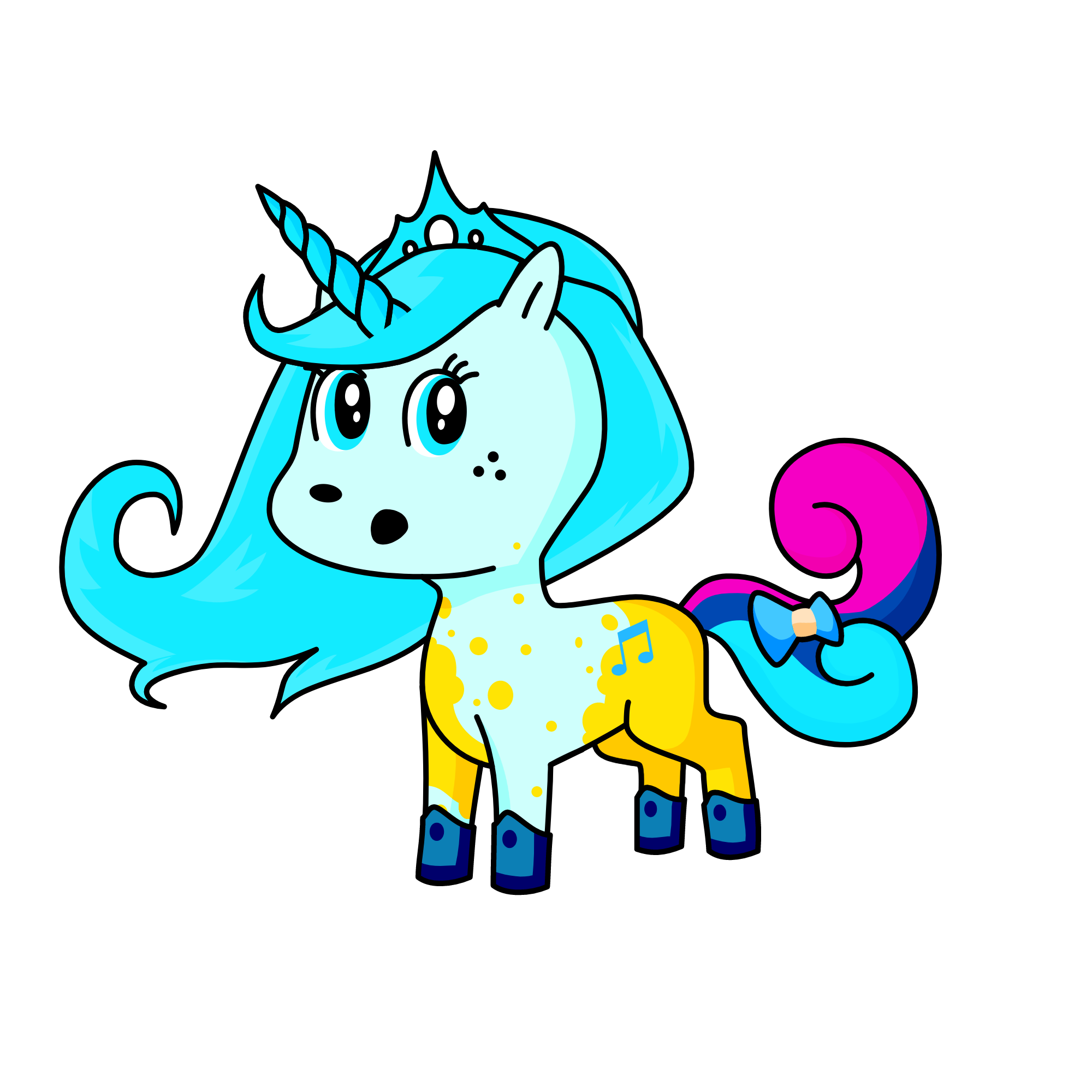the ice princess happy, the unicorn