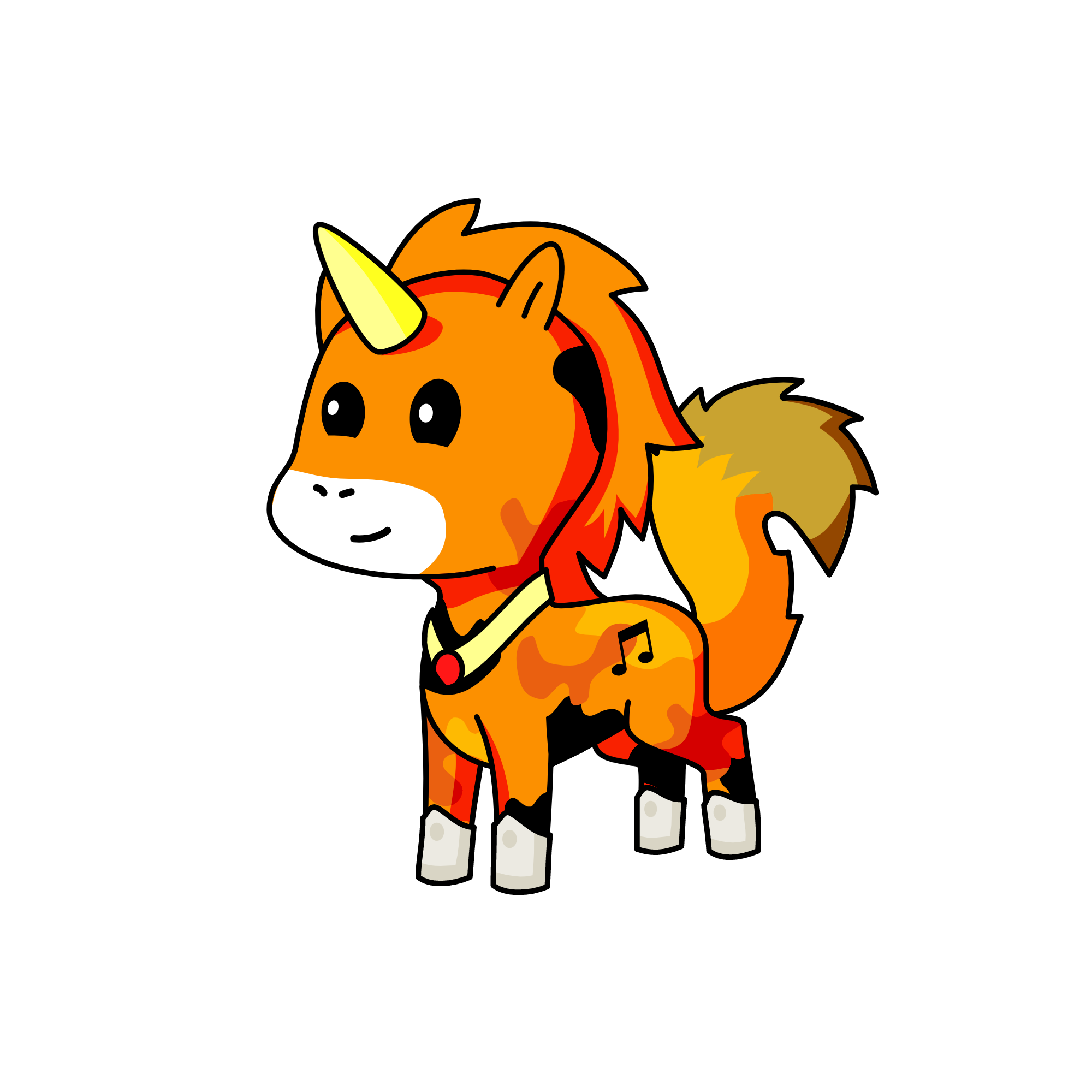 Cute Fox, the unicorn