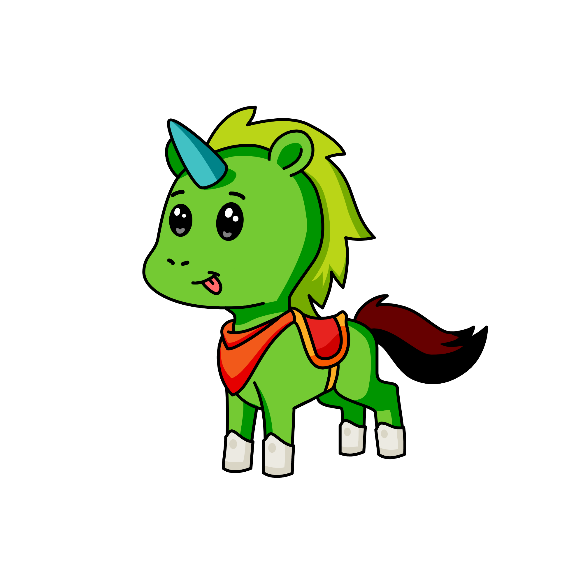 Green Forest, the unicorn