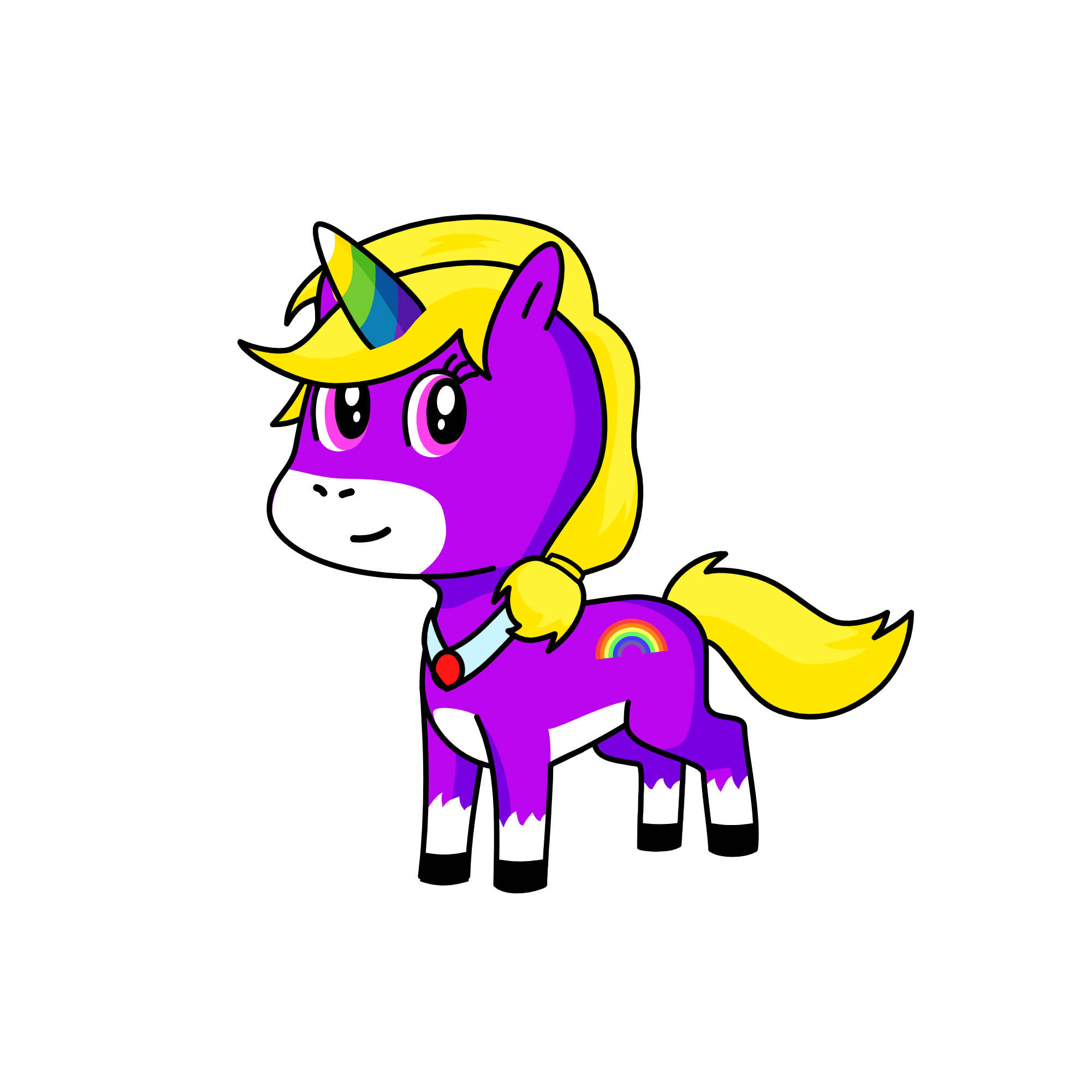Purple Queen, the unicorn
