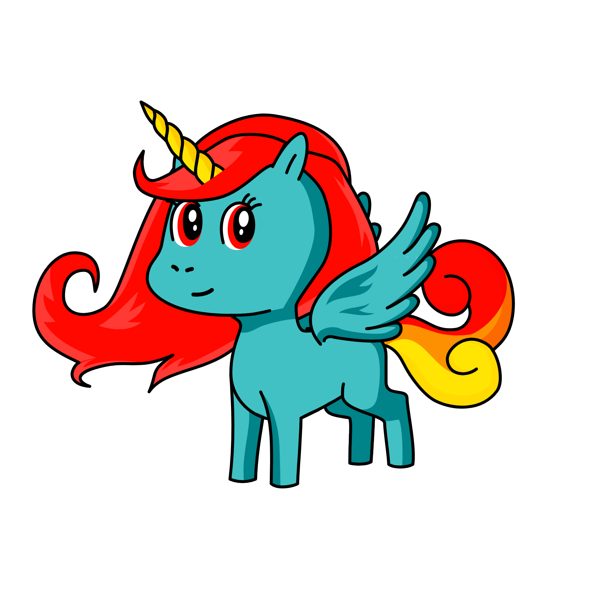 rainbow dash, the unicorn
