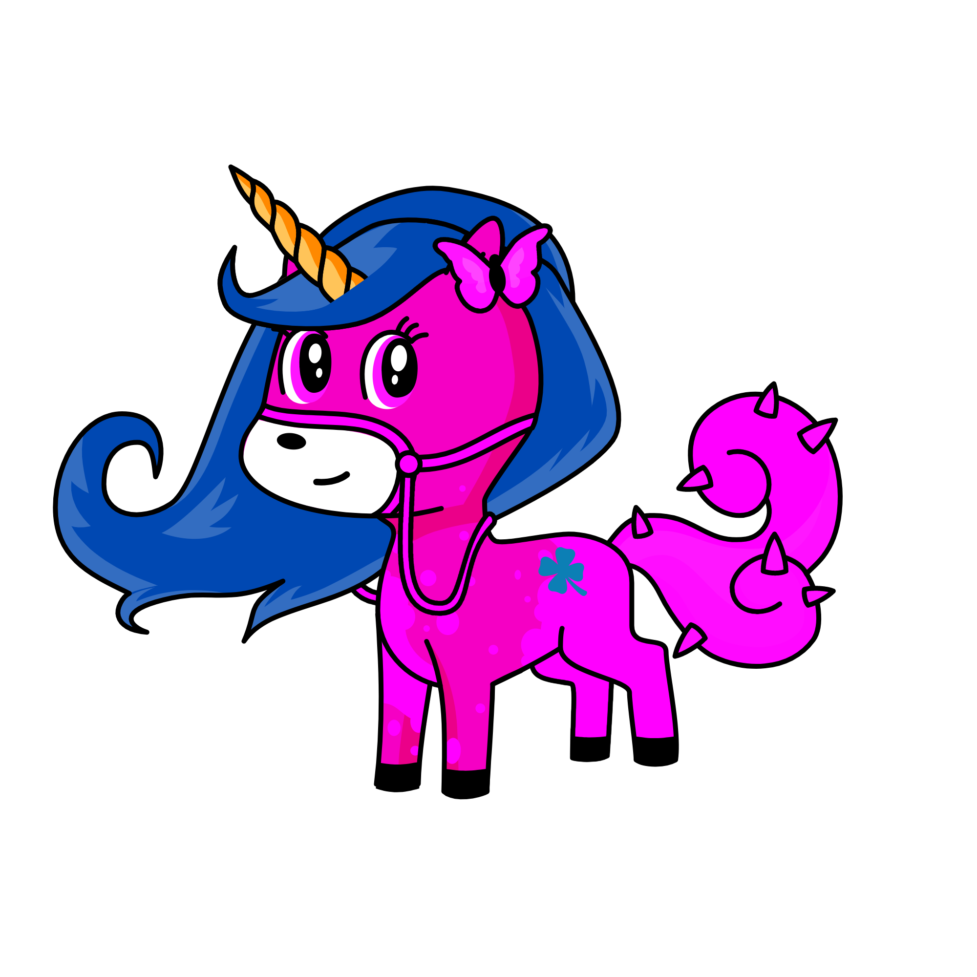 Rainbow unicorn first, the unicorn