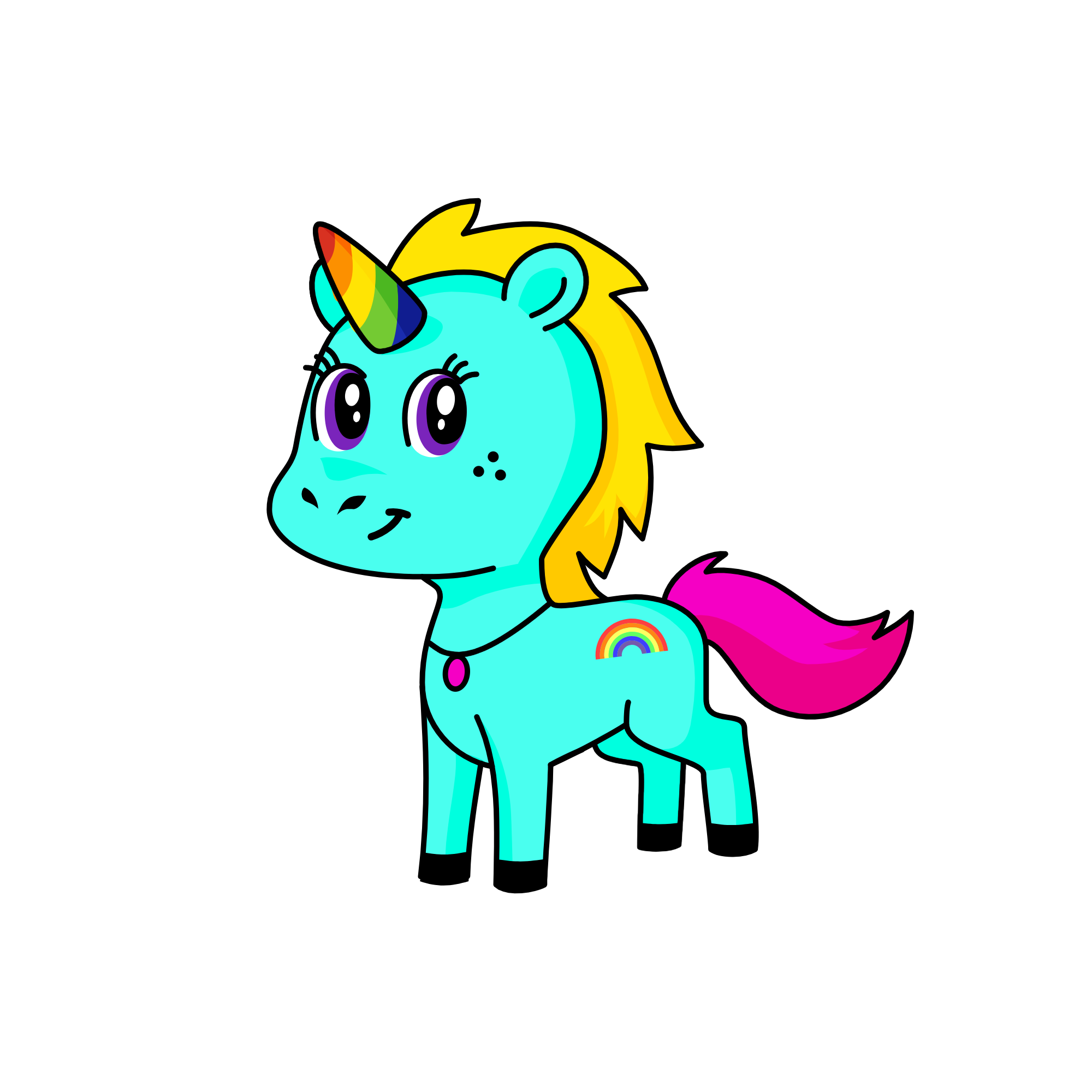 Rainbow dash number 2, the unicorn