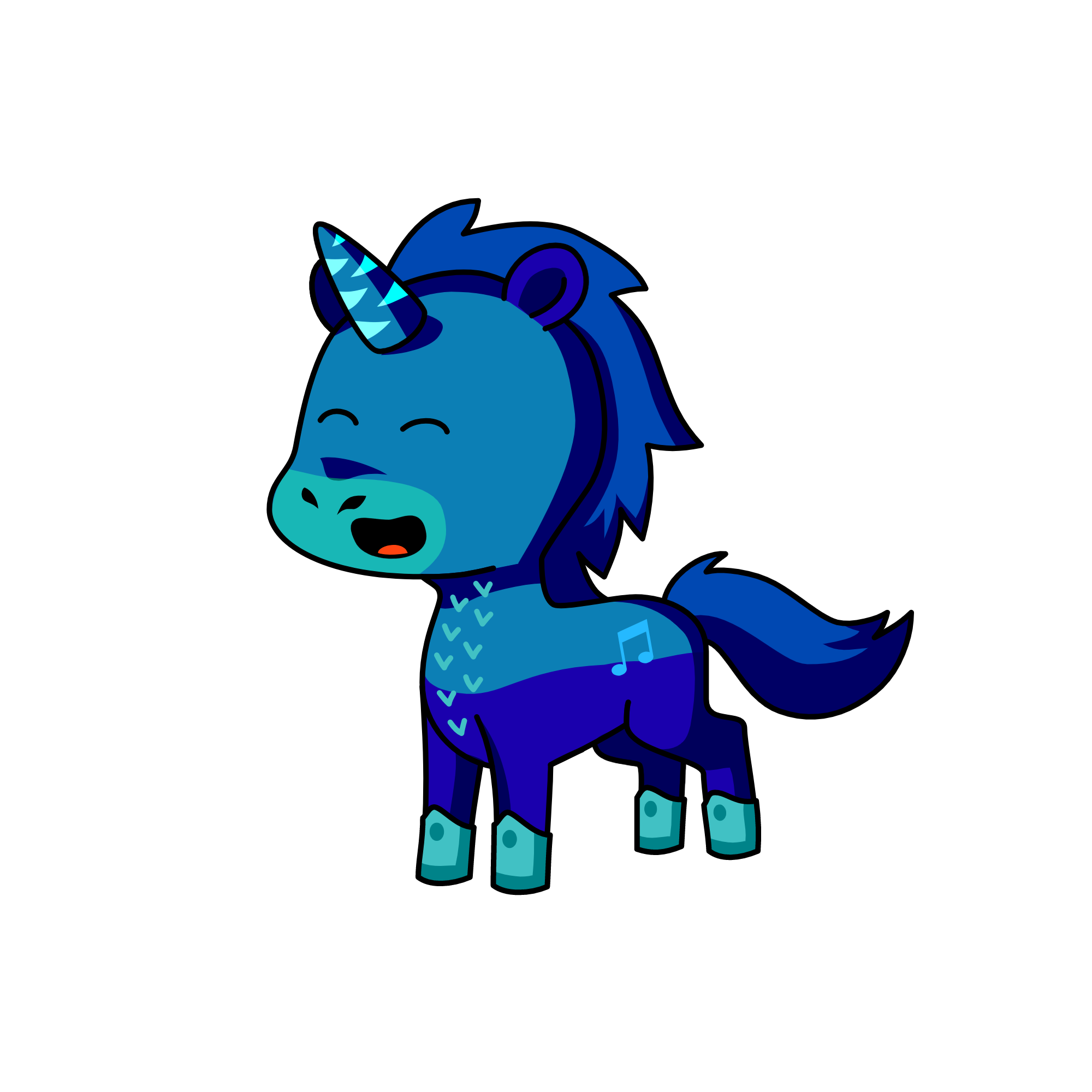 nigtblue, the unicorn
