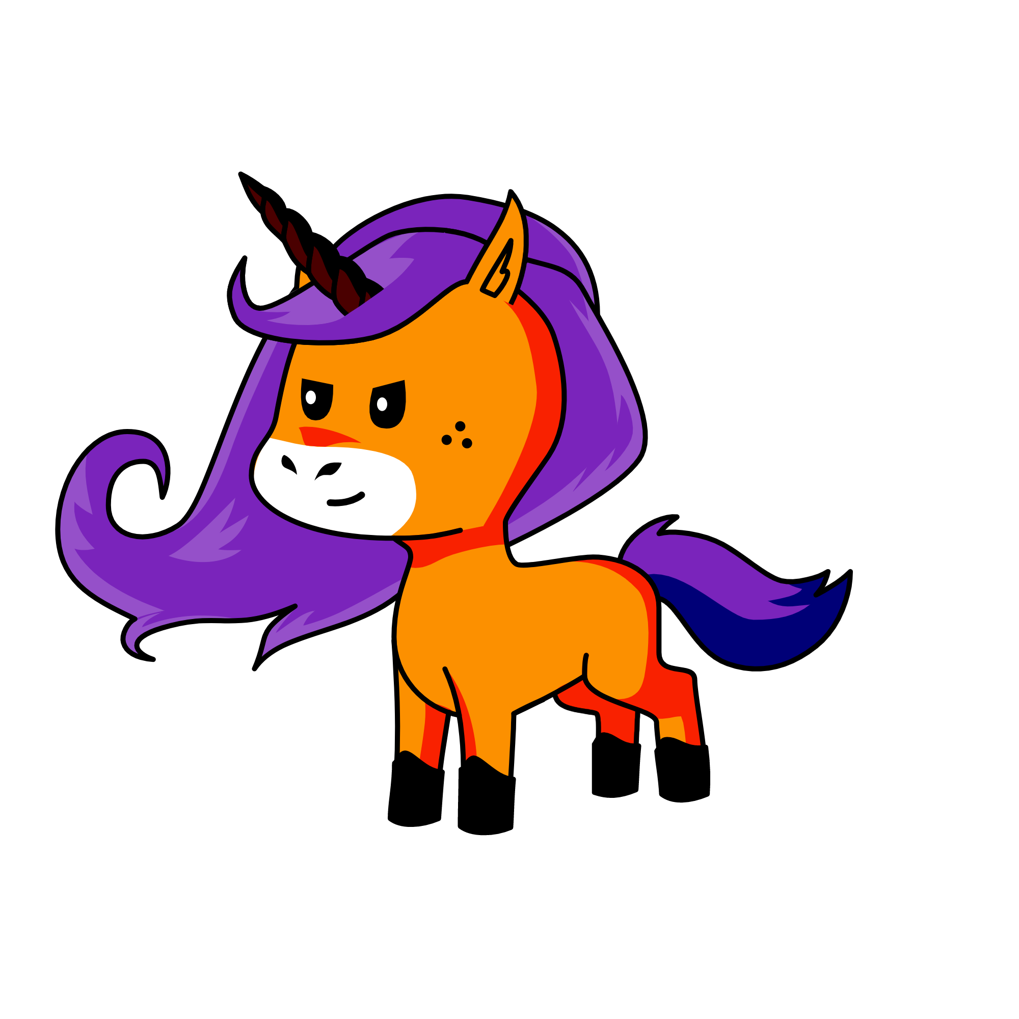 The good unicorn fighting the unicorn baddi, the unicorn