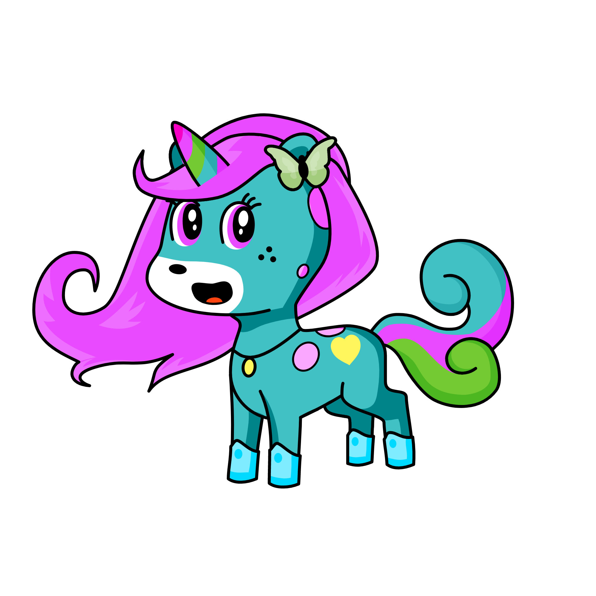 Caca, the unicorn