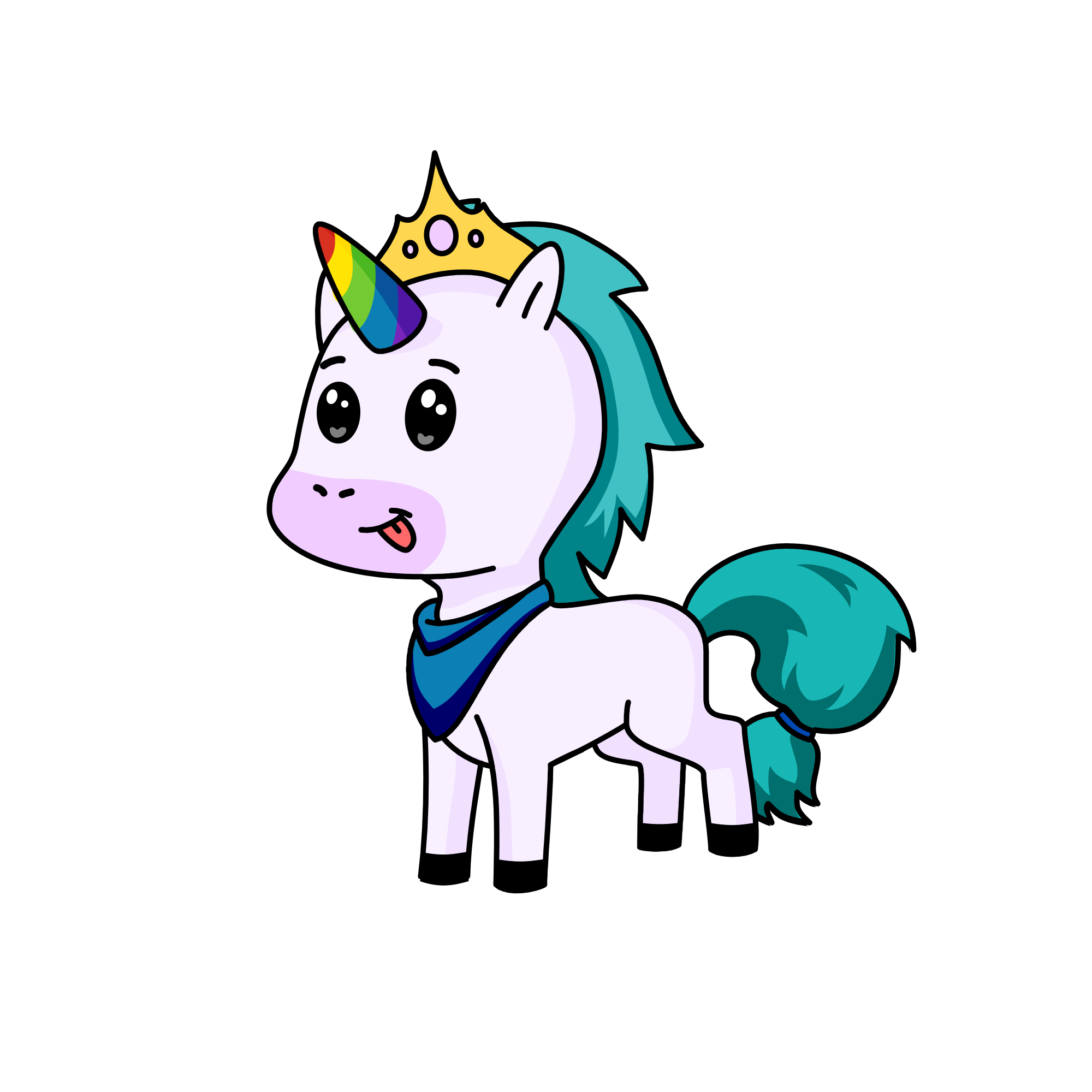 Rainbow, the unicorn