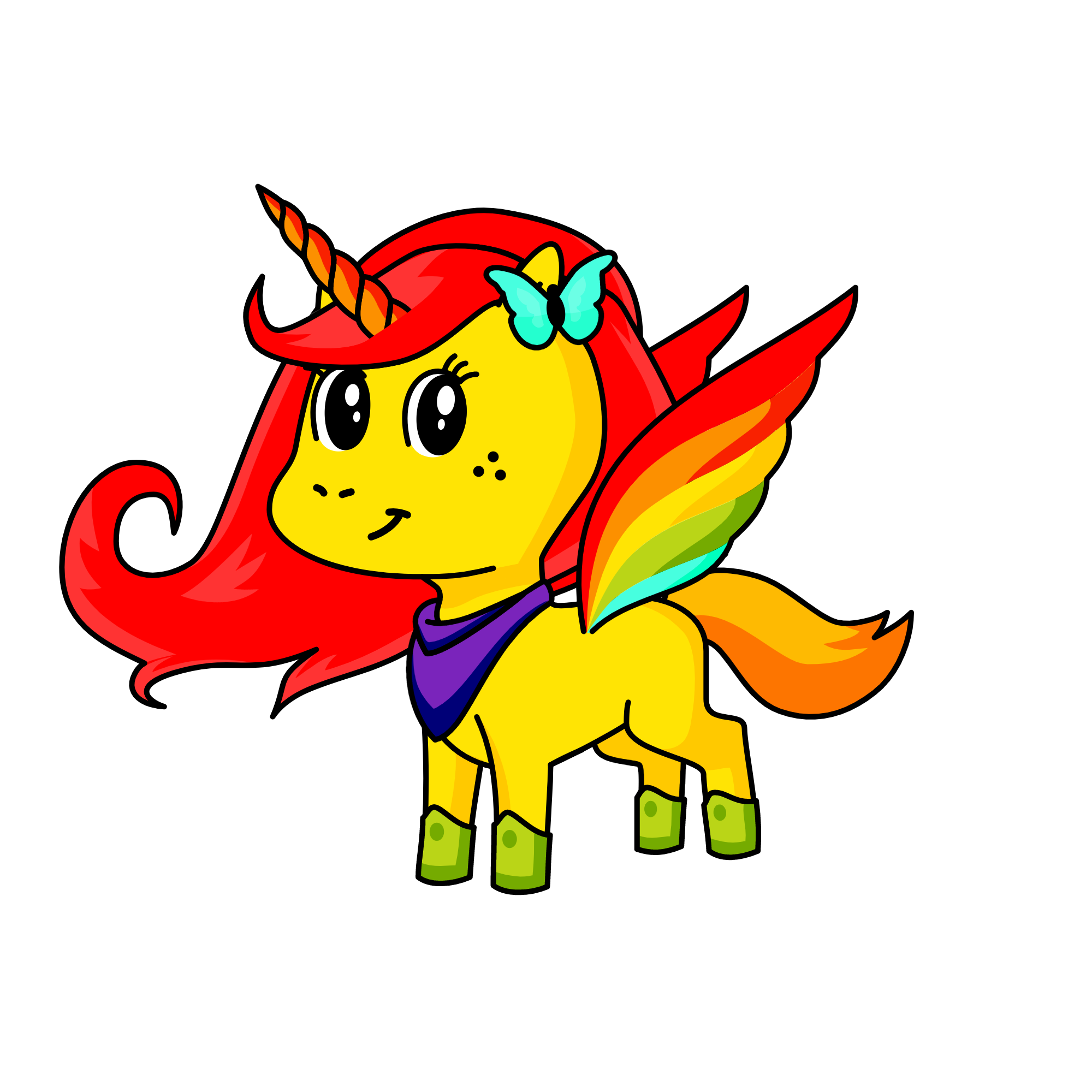 rainbow Leah why did you copy me because I made one pinky first, the unicorn