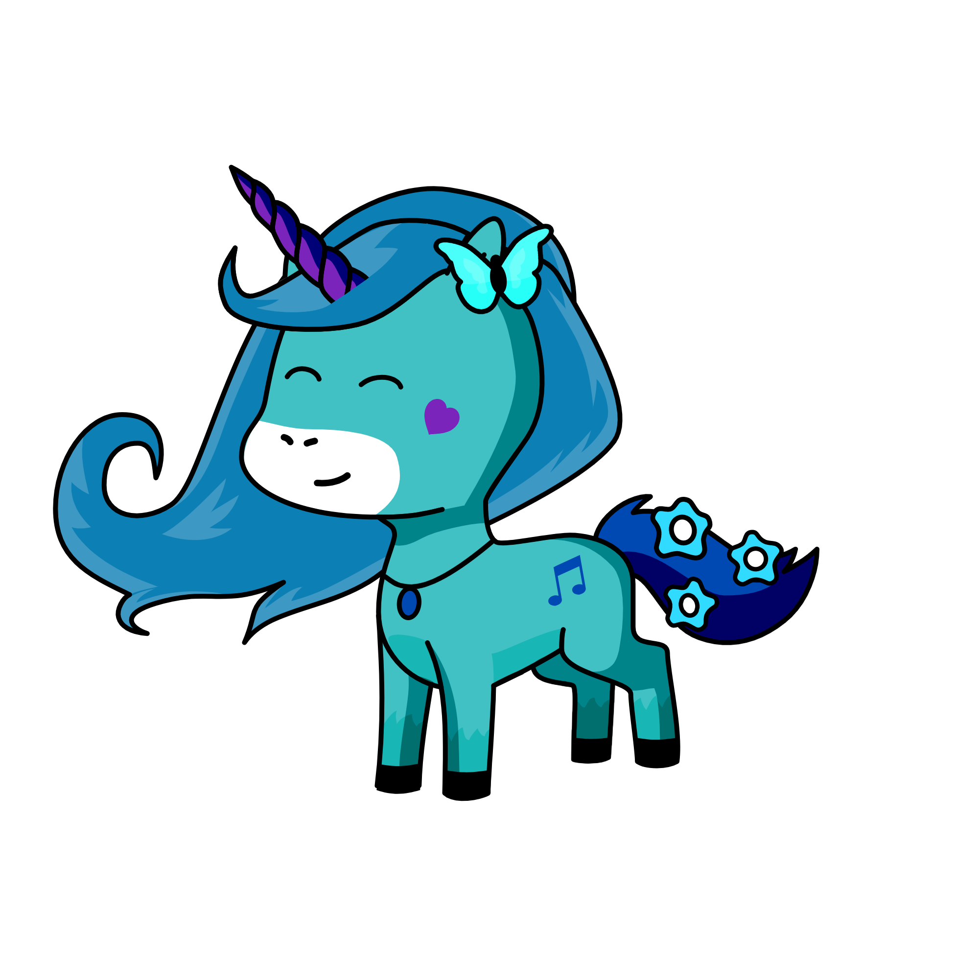 blue sky, the unicorn