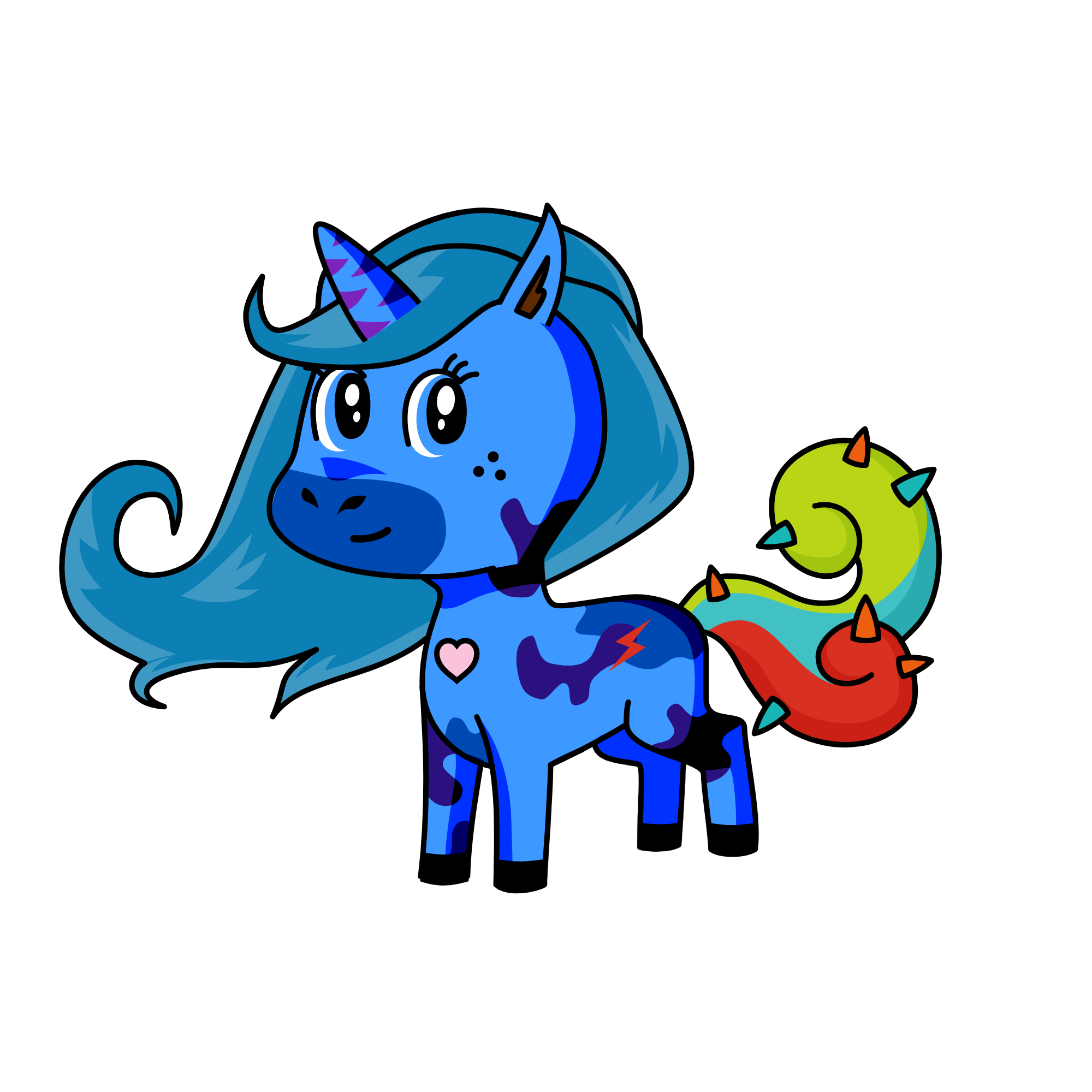Night sky, the unicorn