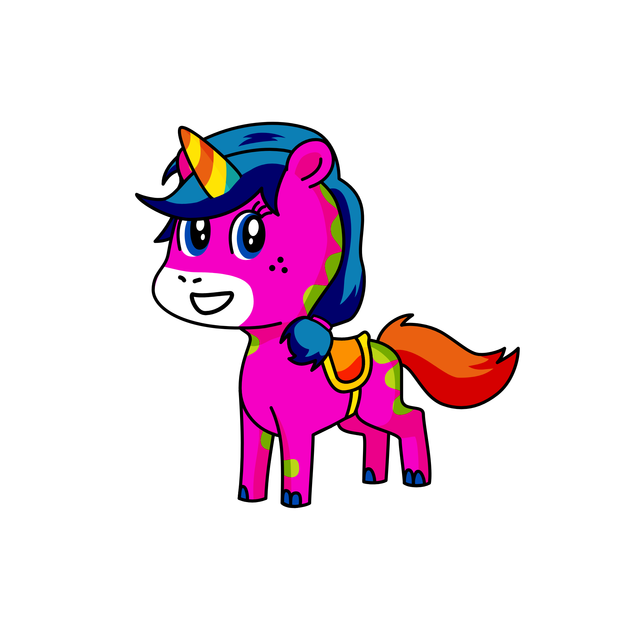 Rainbow, the unicorn