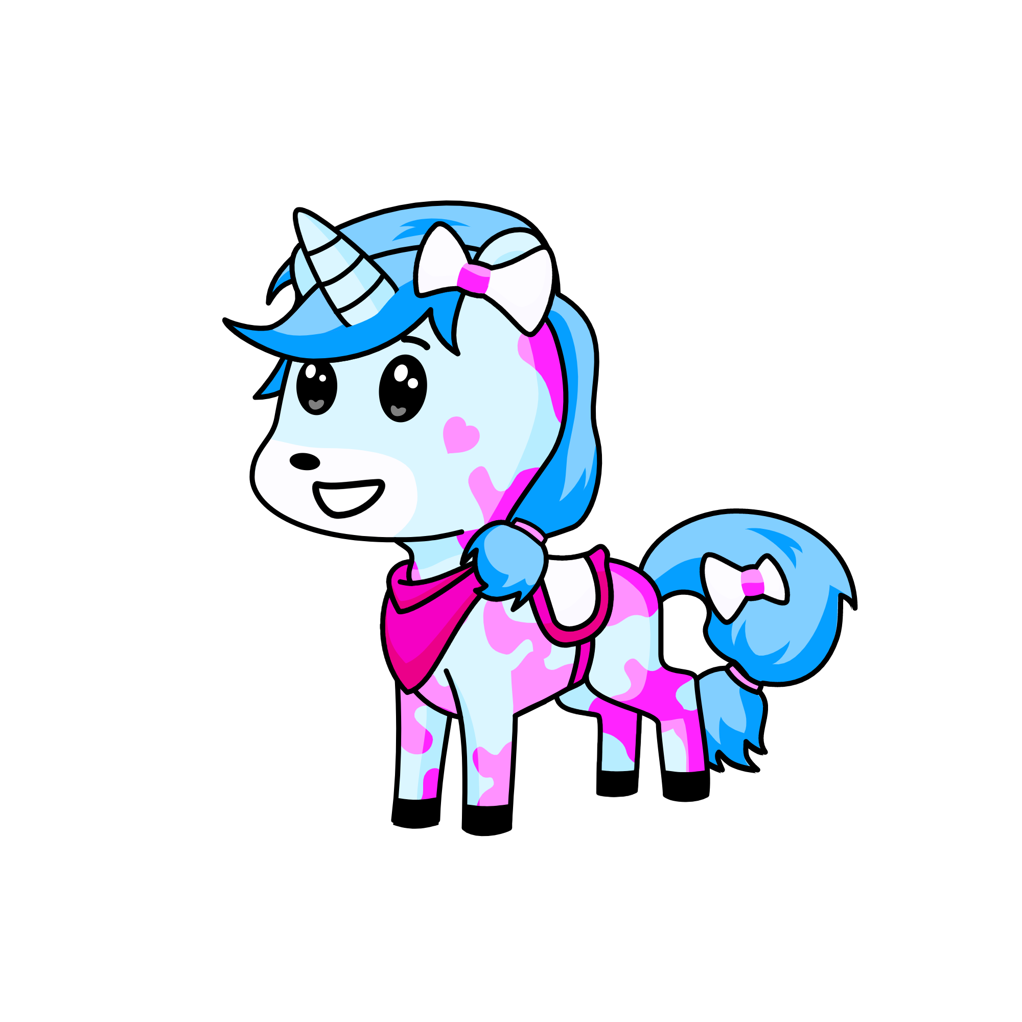Baby Blue, the unicorn