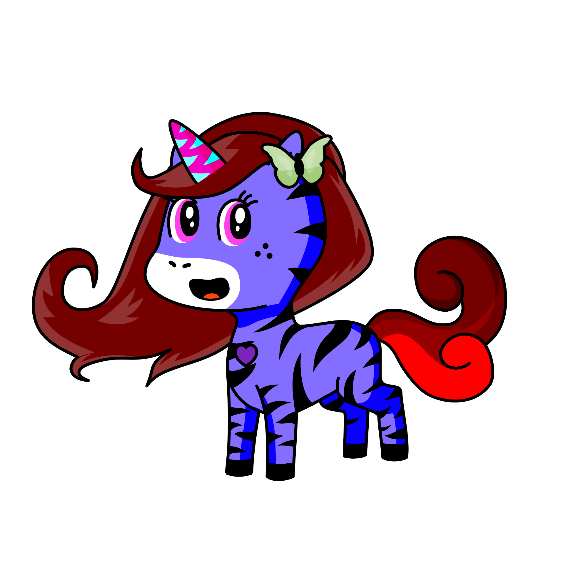 Violet, the unicorn