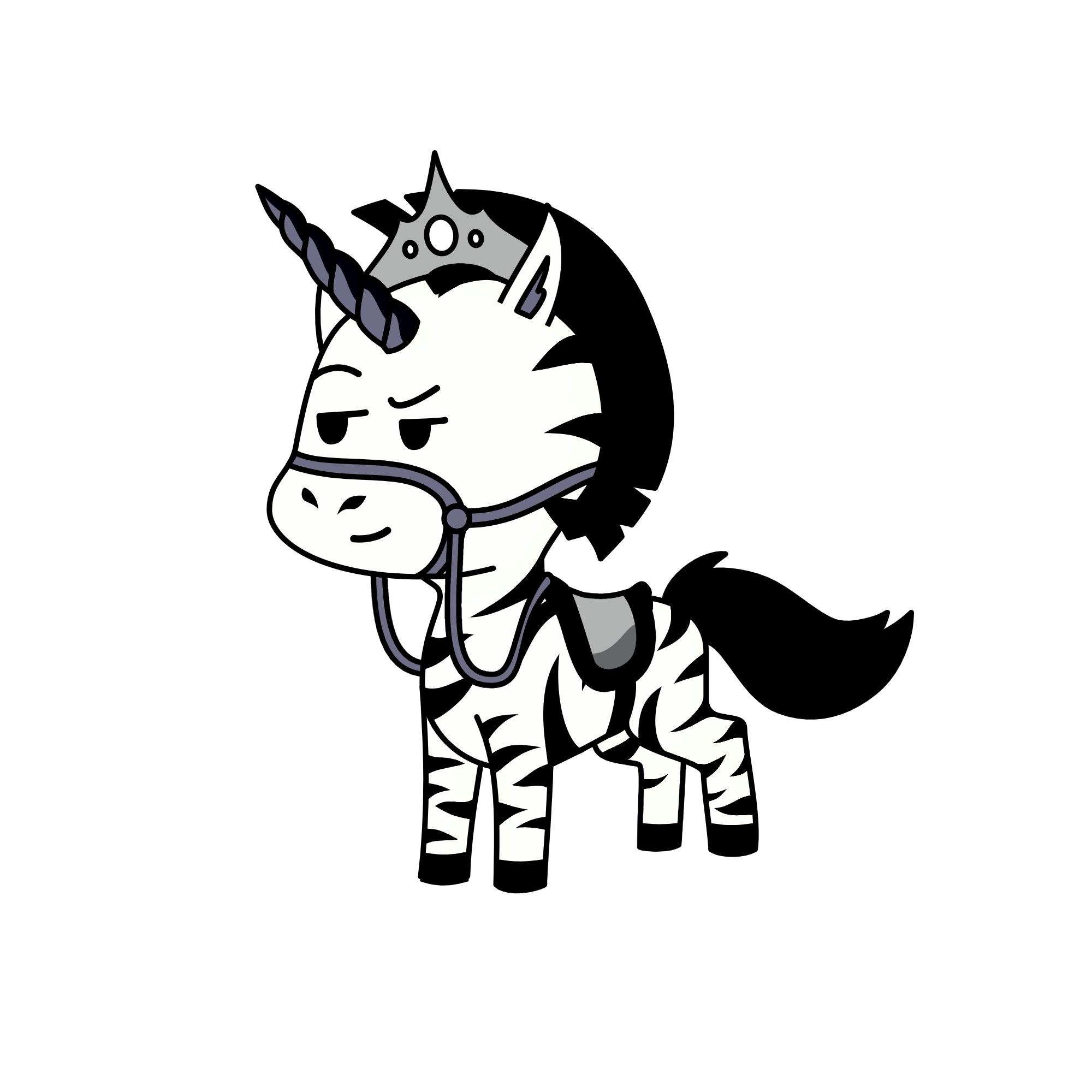 King Black And White, the unicorn