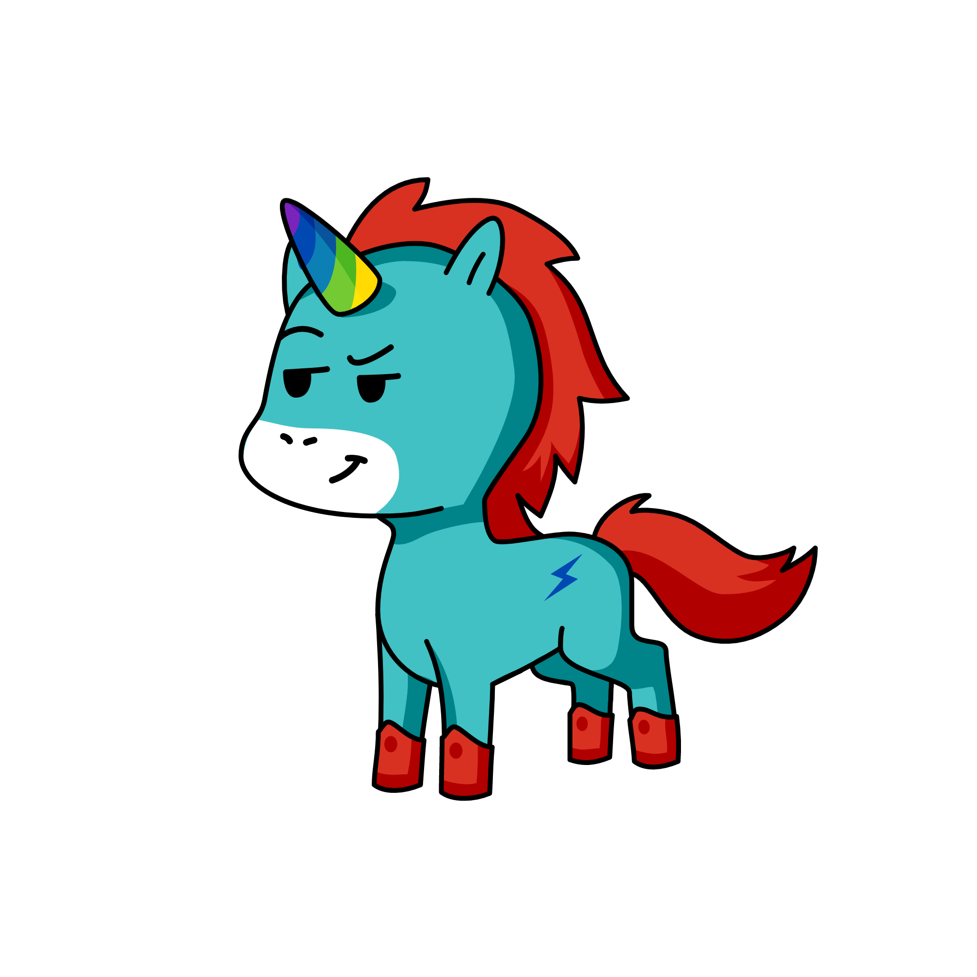 Rainbow Dash, the unicorn