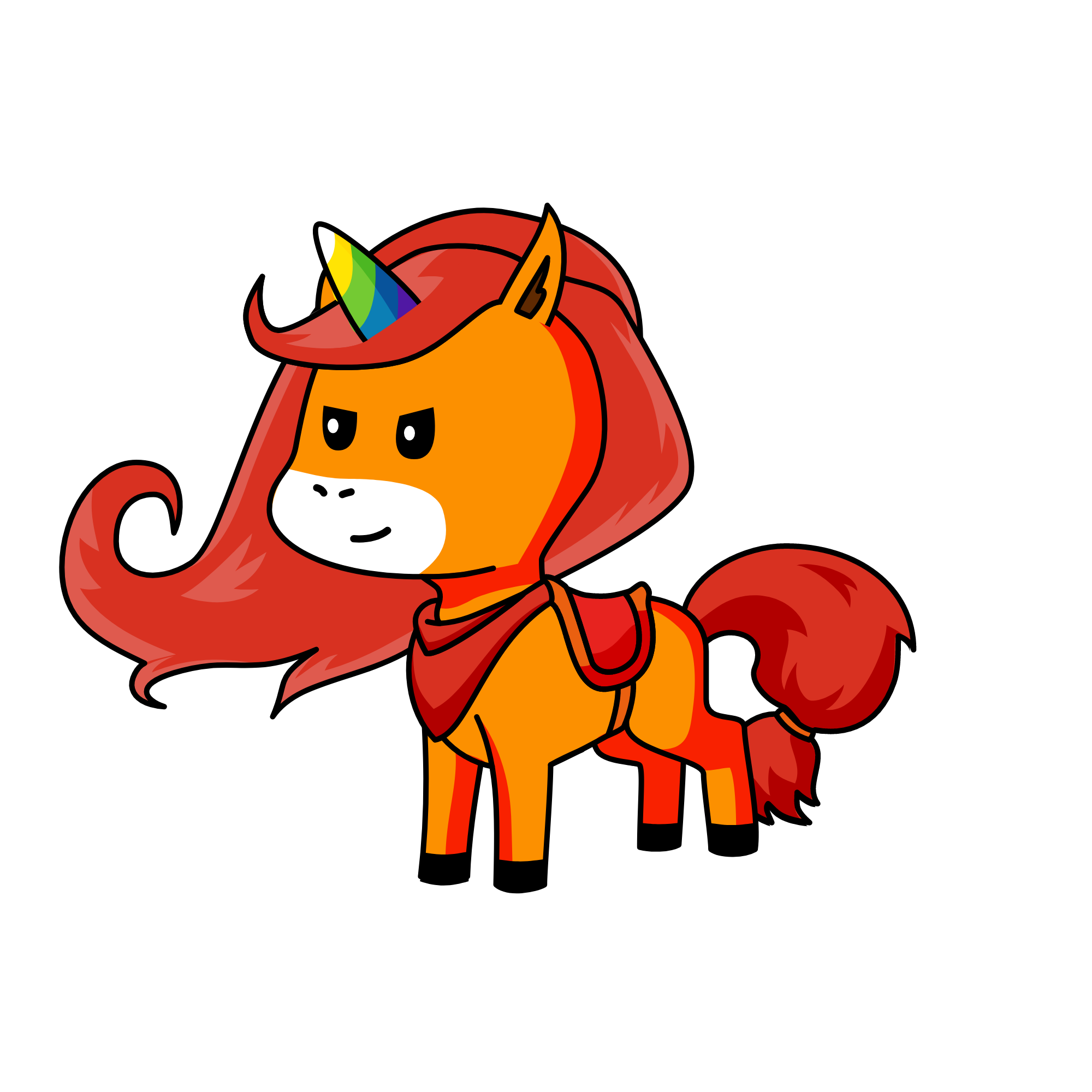 cow girl, the unicorn