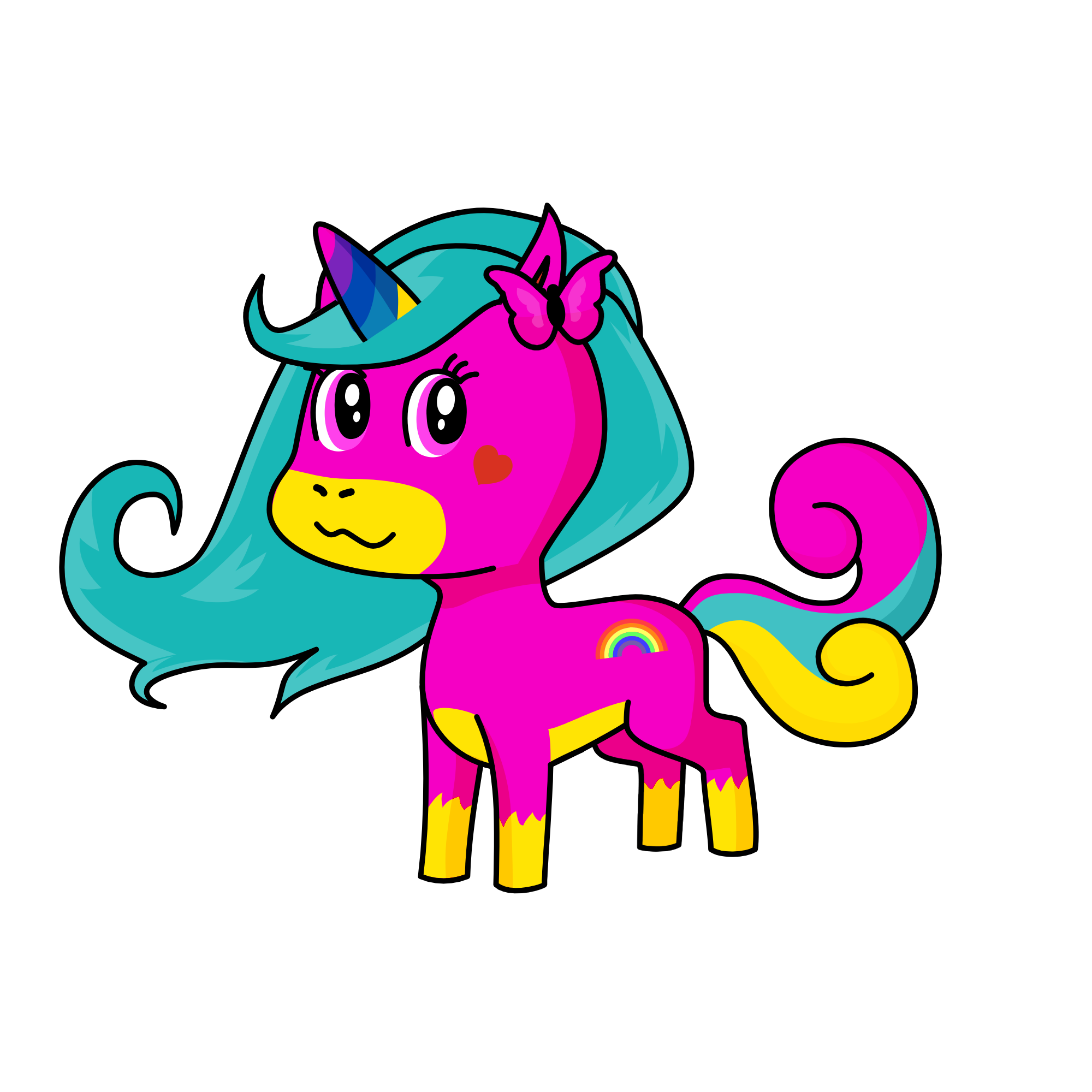 Flowershy, the unicorn