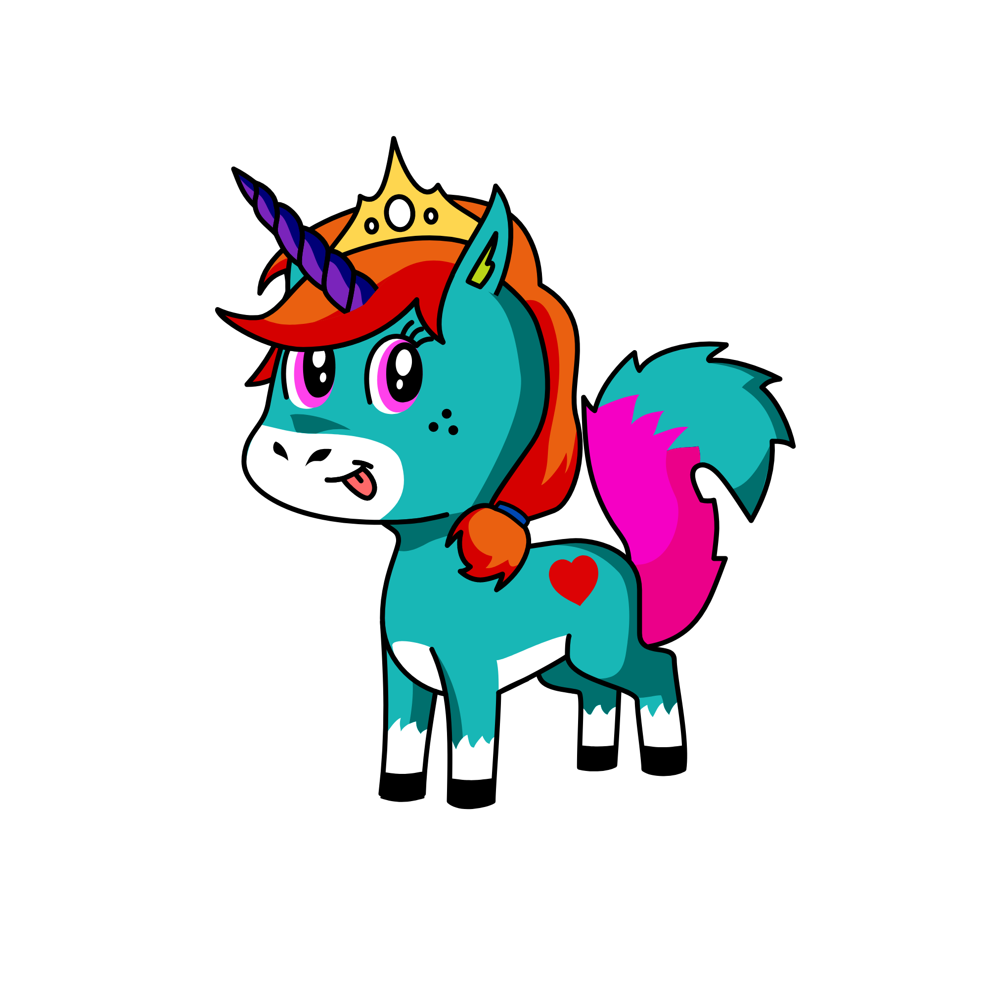 Rainbow, the unicorn