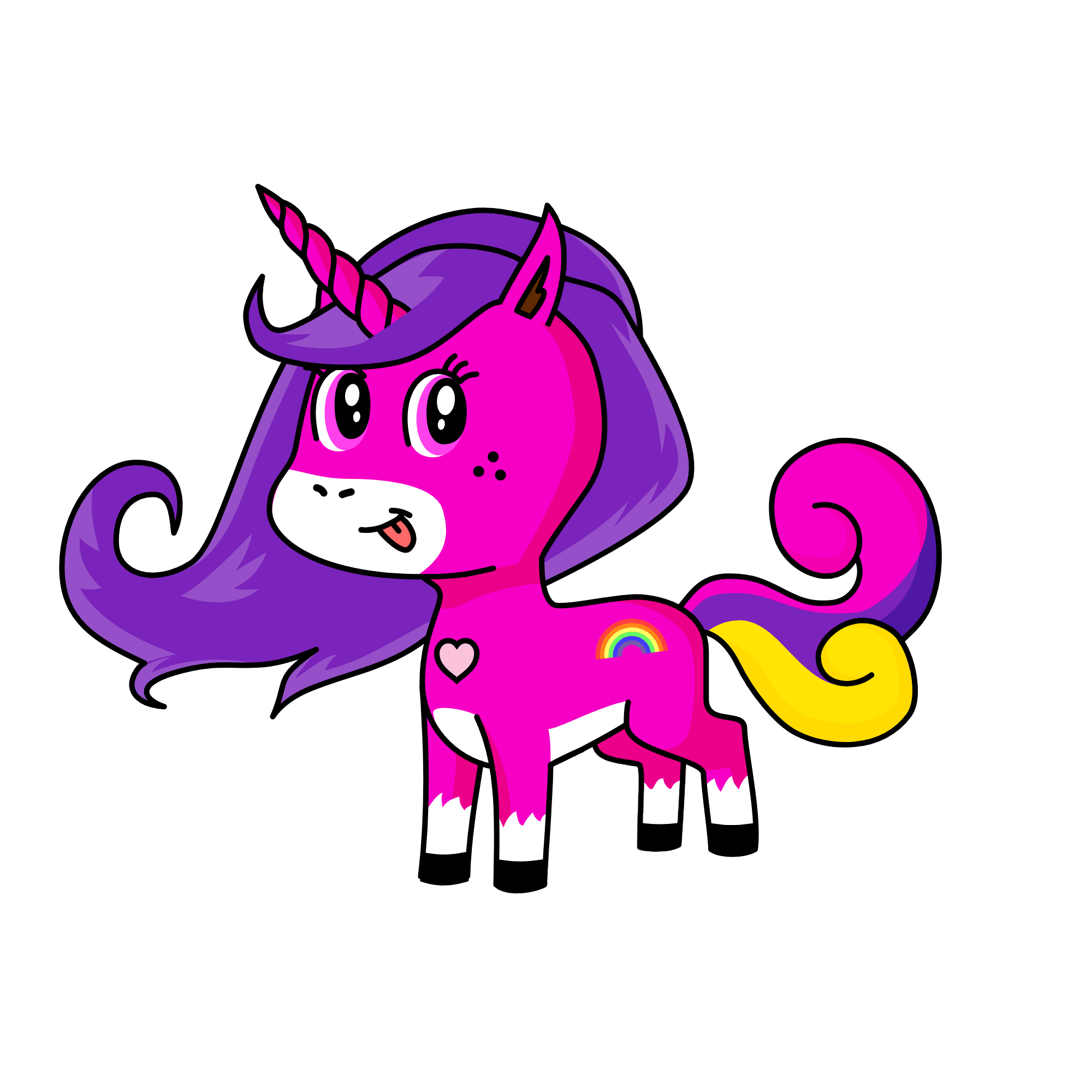 Rainbow, the unicorn