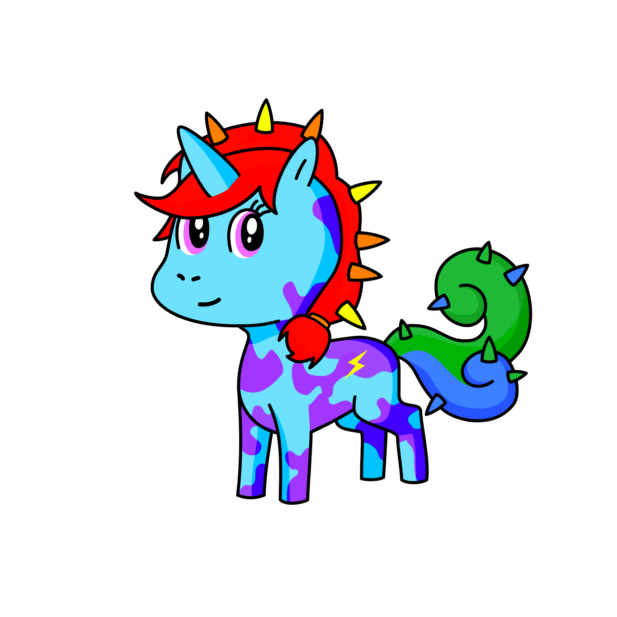 Rainbow dash, the unicorn