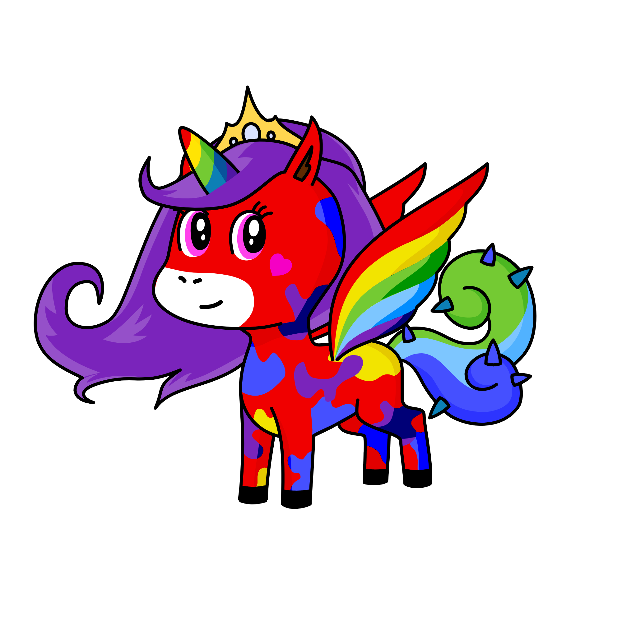 Rainbow, the unicorn