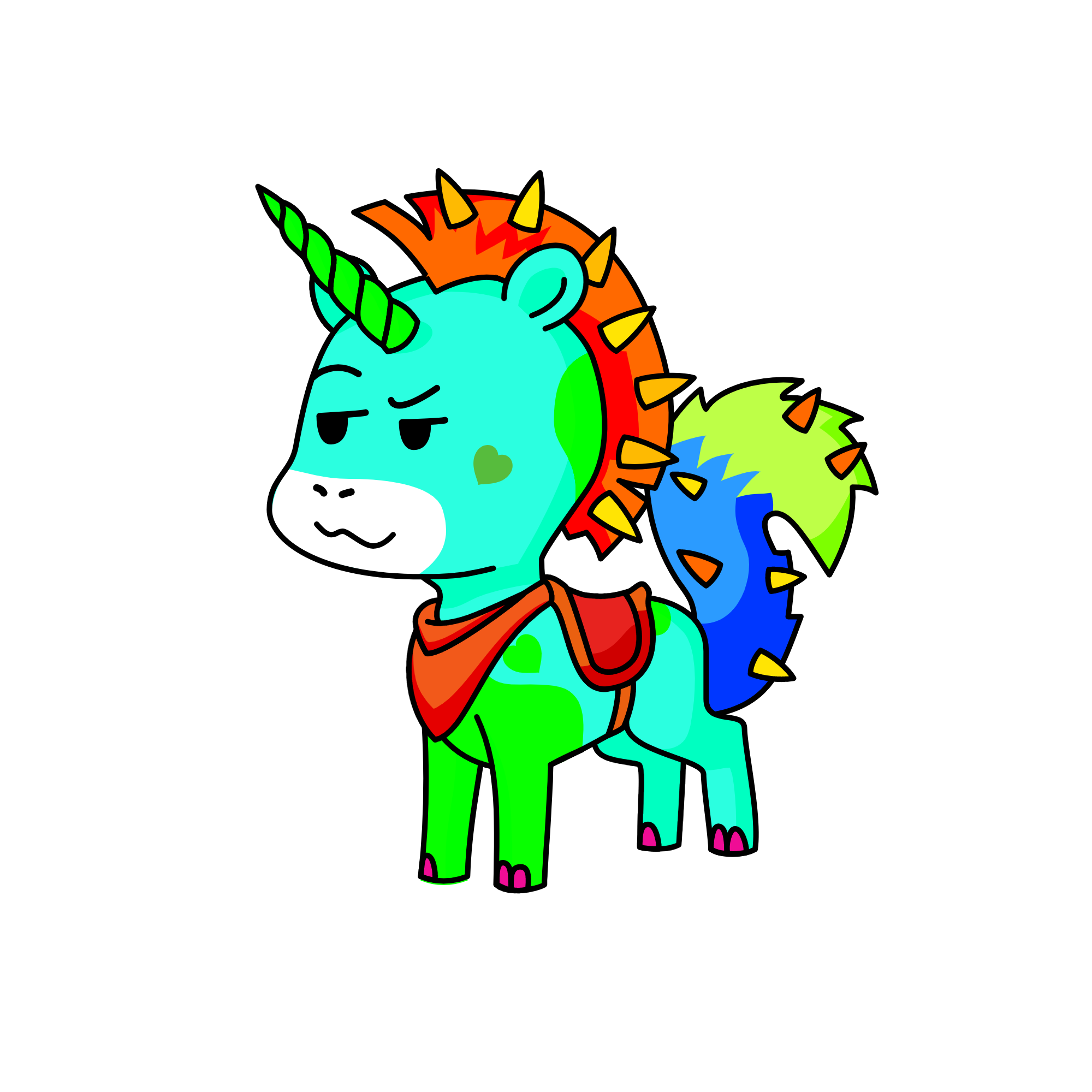 Spikey, the unicorn