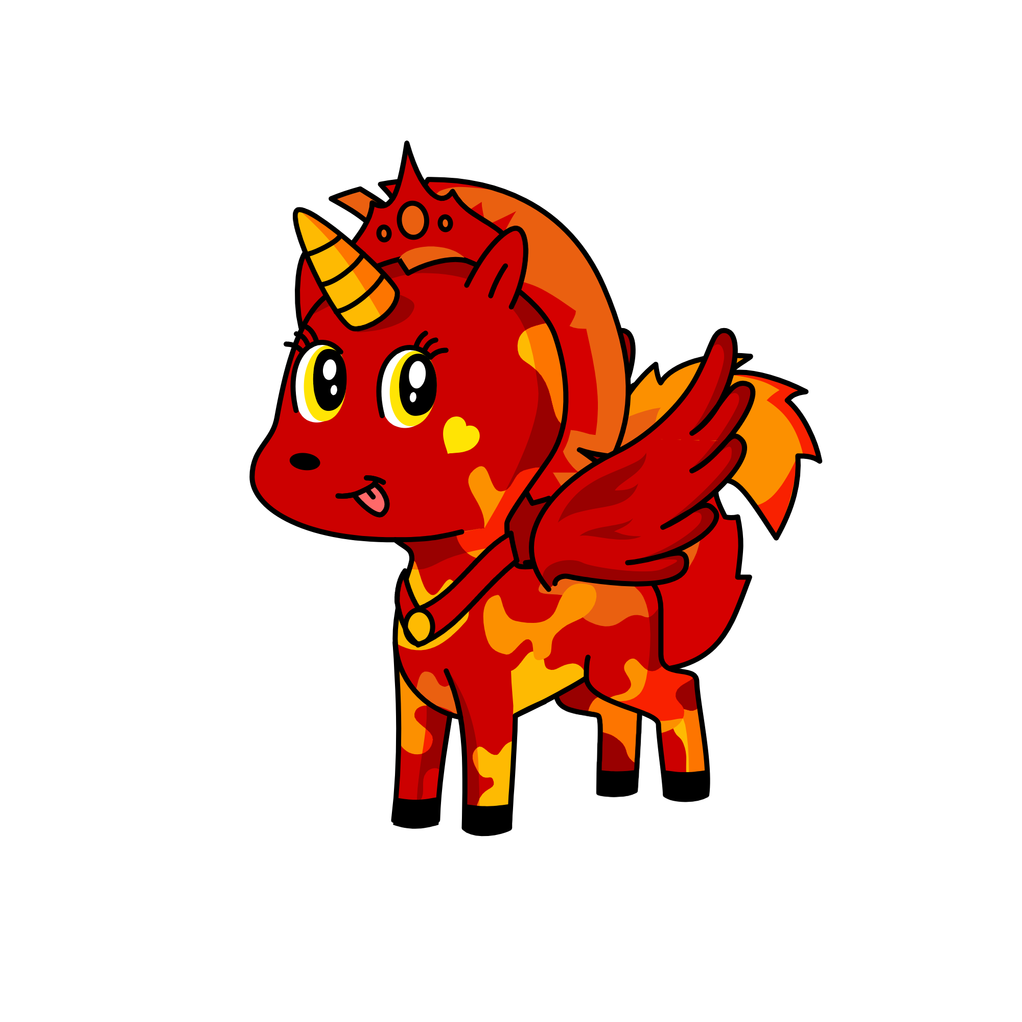 Flame (from 4 elements), the unicorn