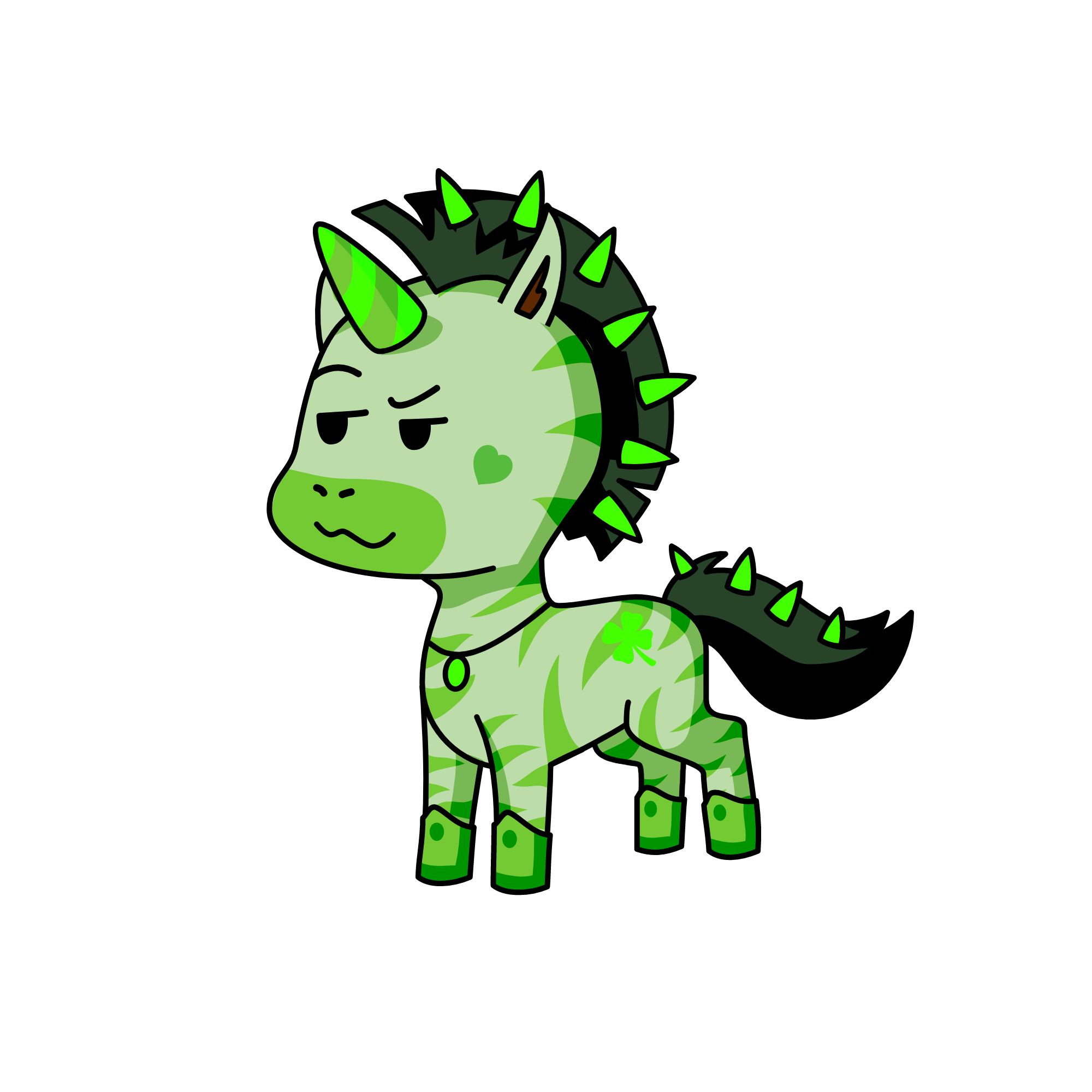 GREEN BOY, the unicorn