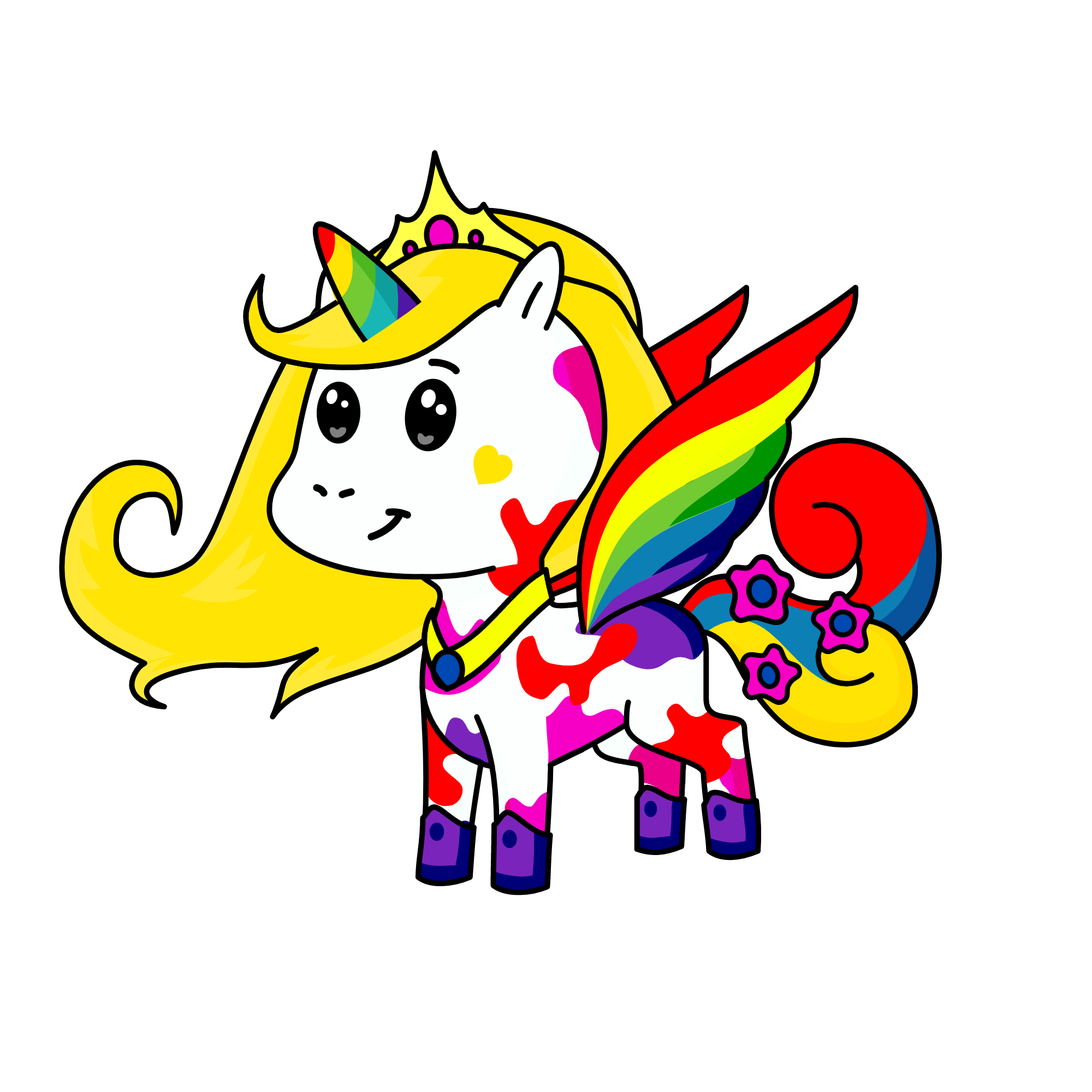 Rainbow, the unicorn