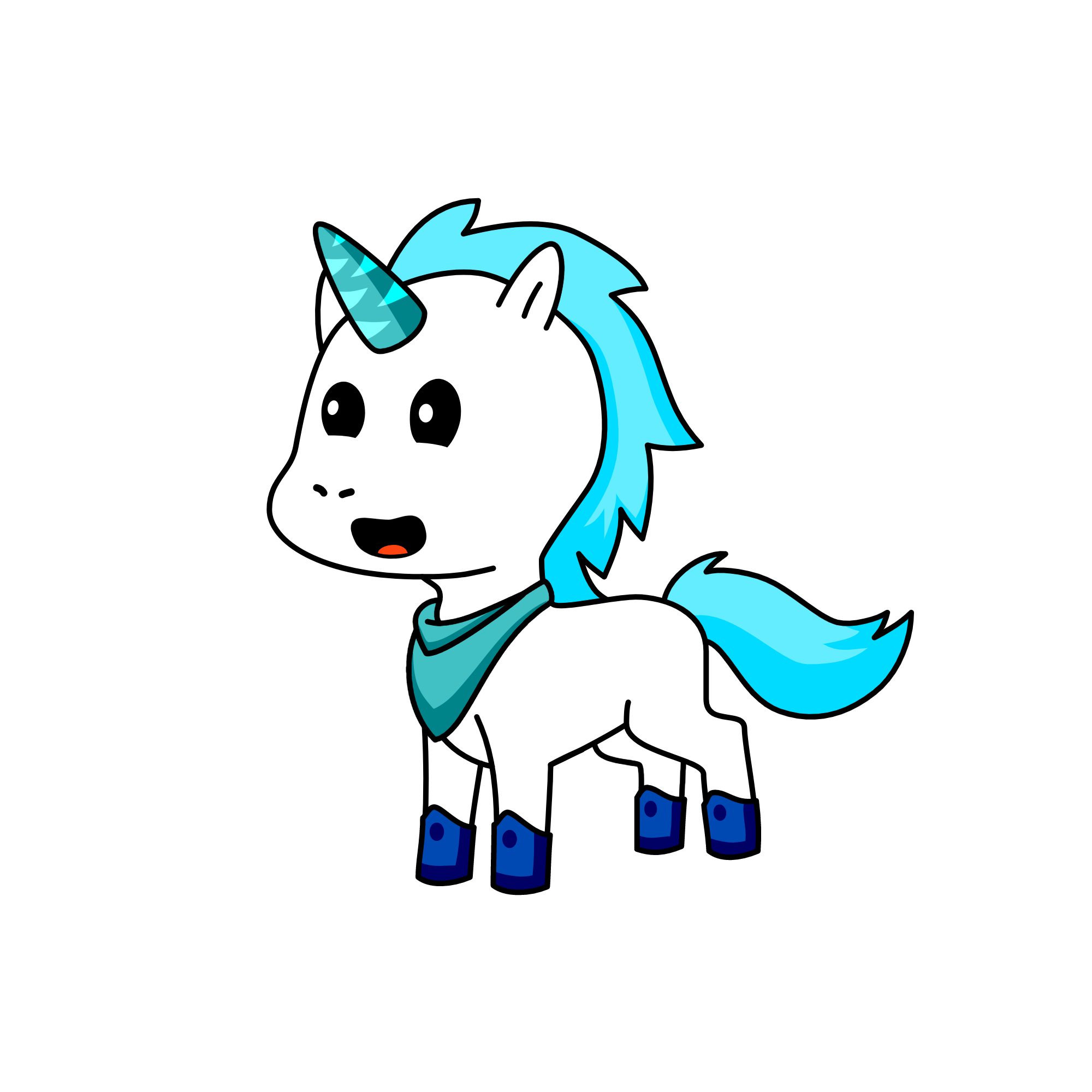 Blueberry, the unicorn