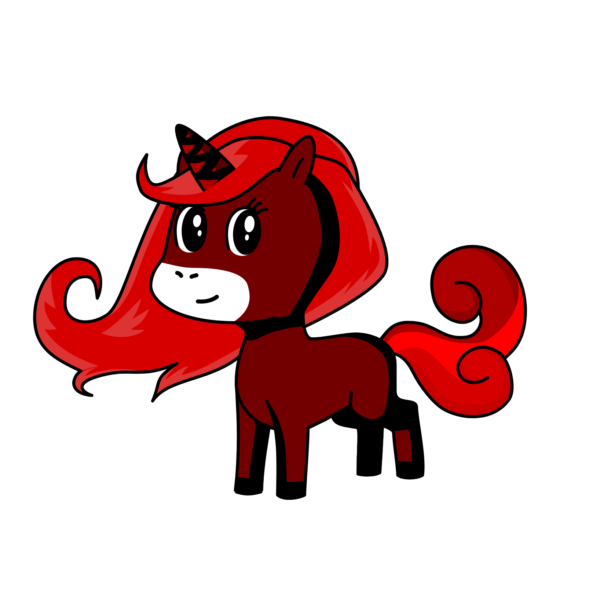 red, the unicorn