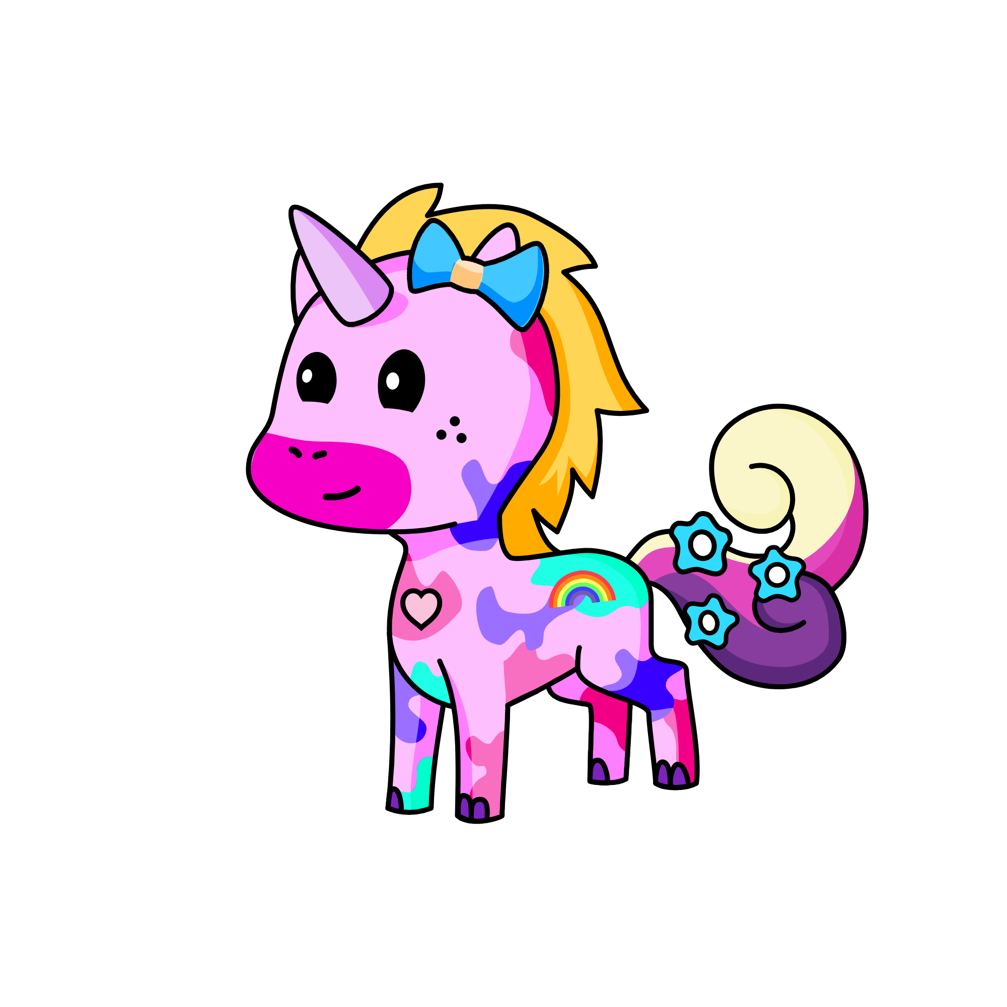Rainbow, the unicorn