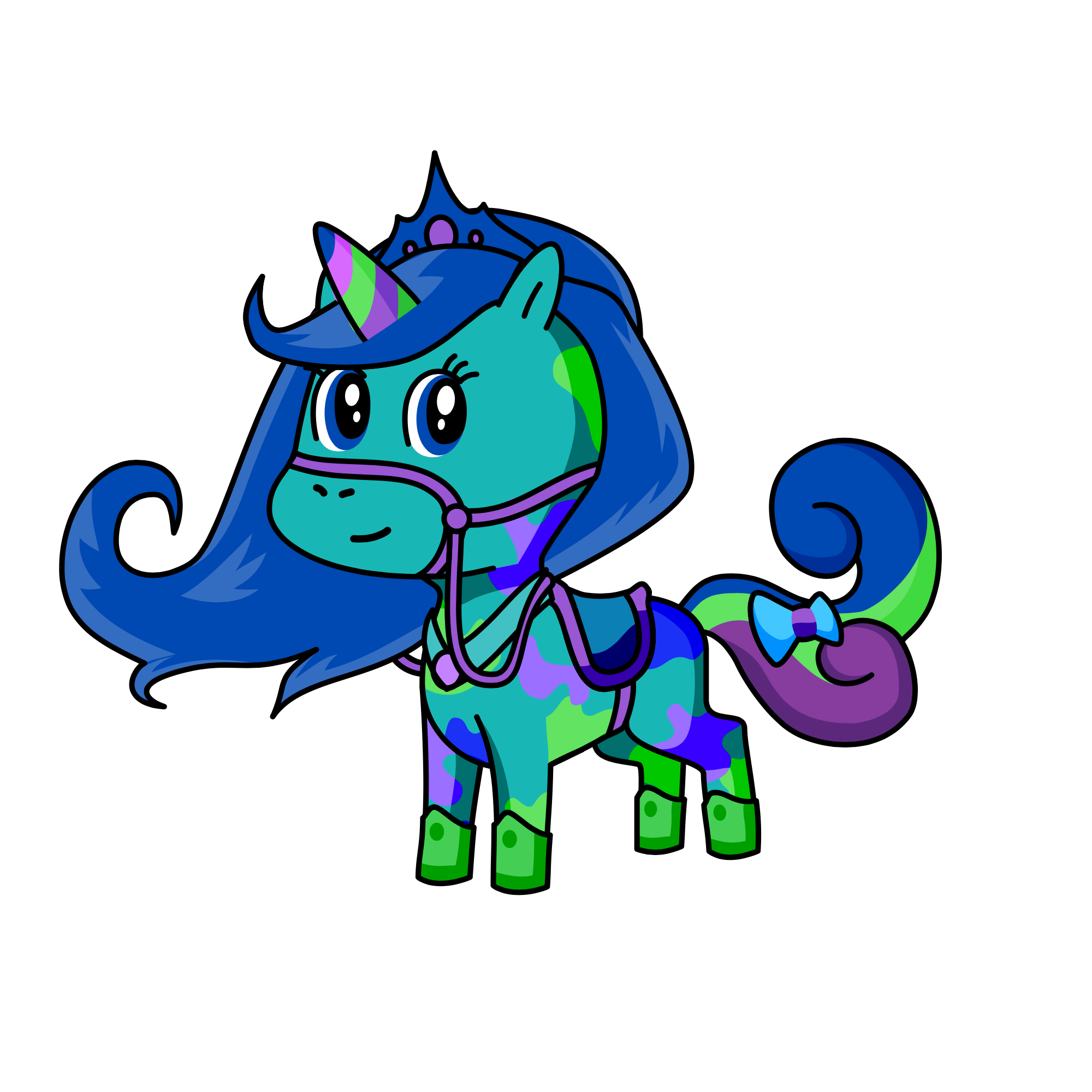 Rainbow, the unicorn