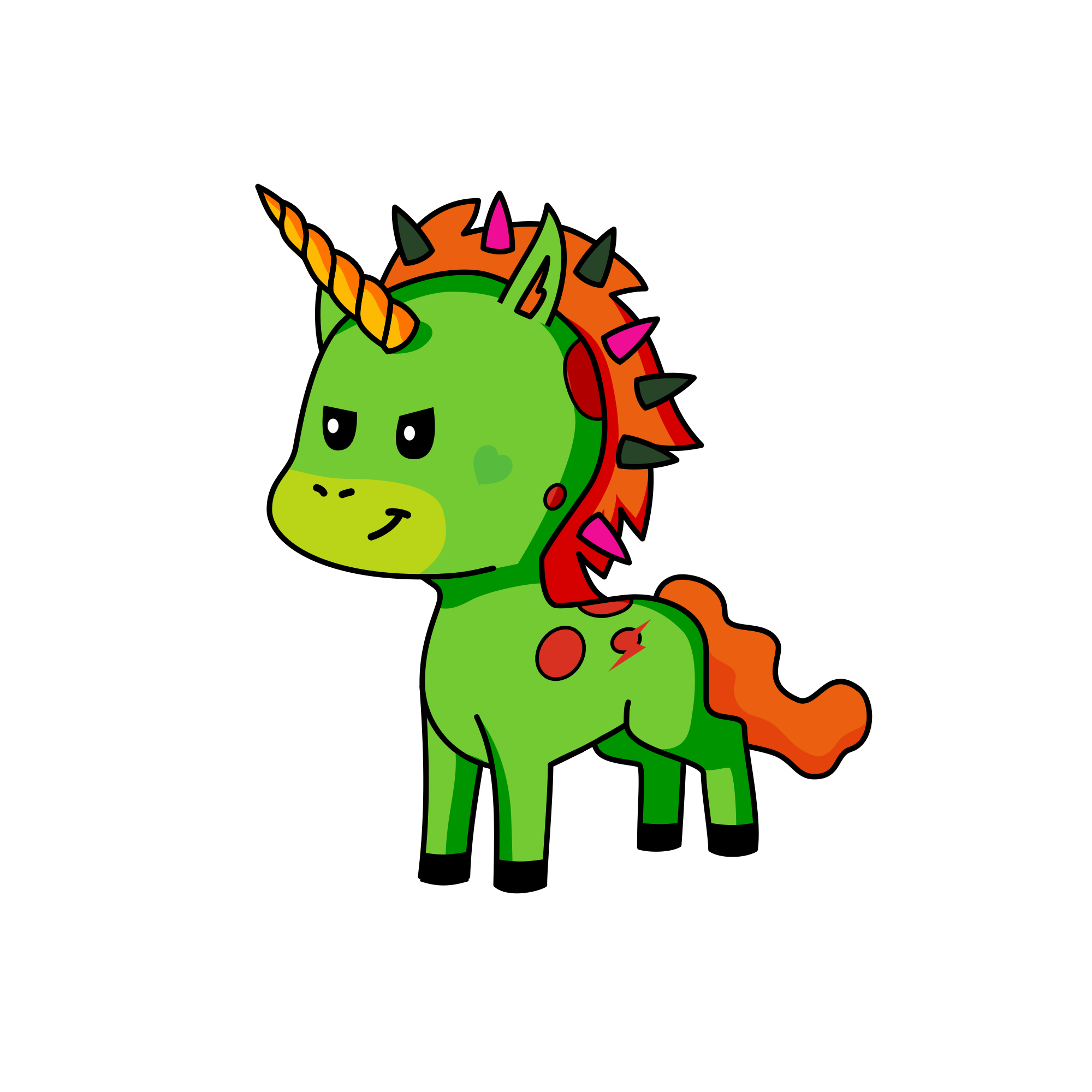 Porny, the unicorn