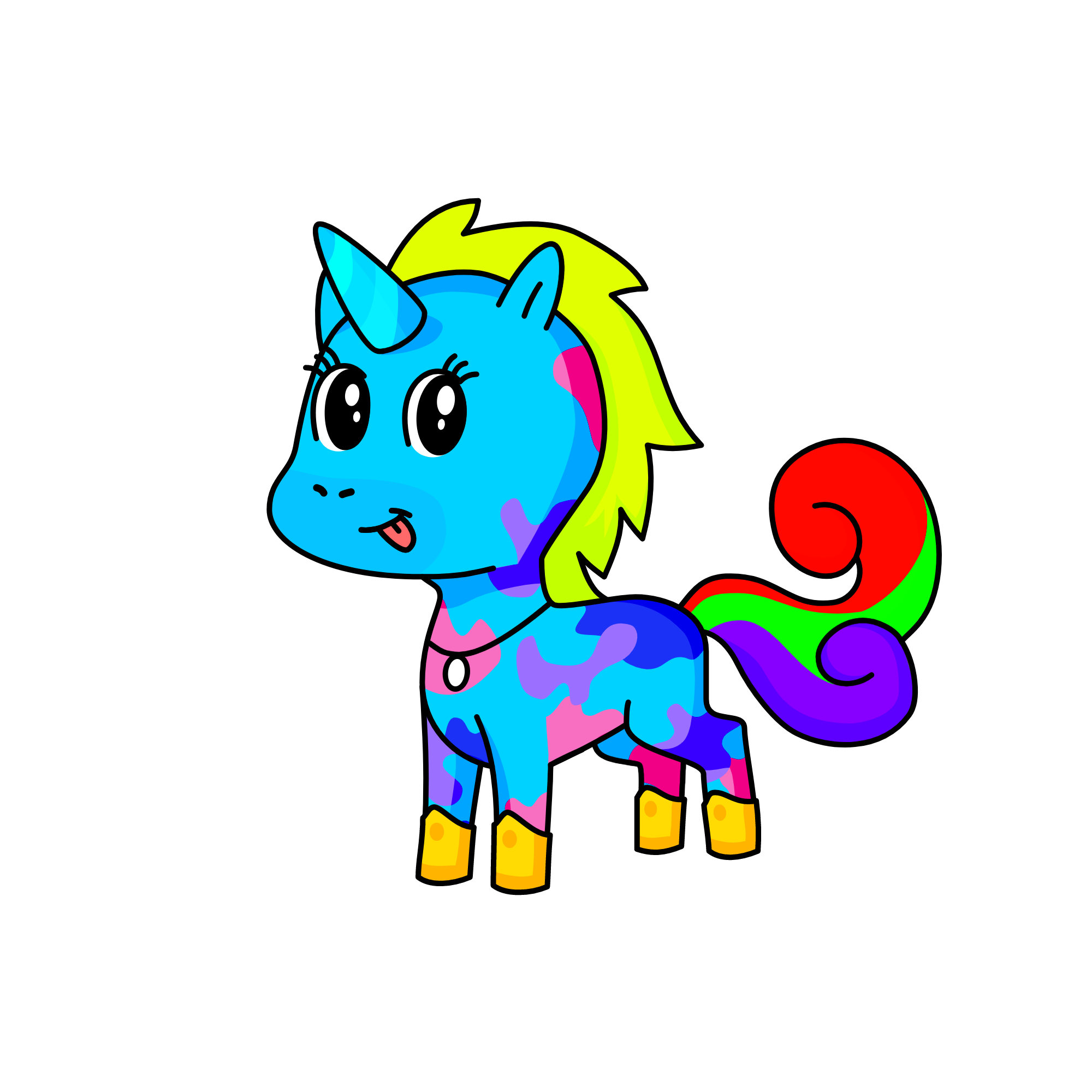 Rainbow, the unicorn