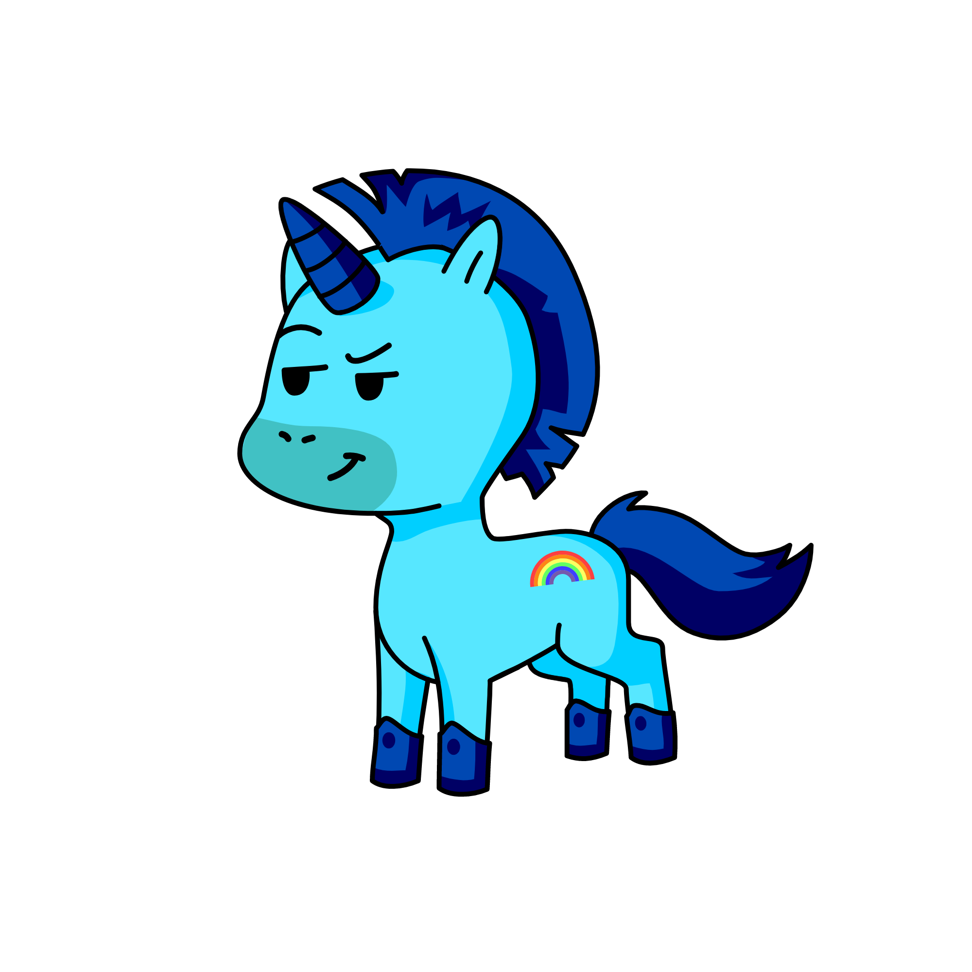 Dark night, the unicorn