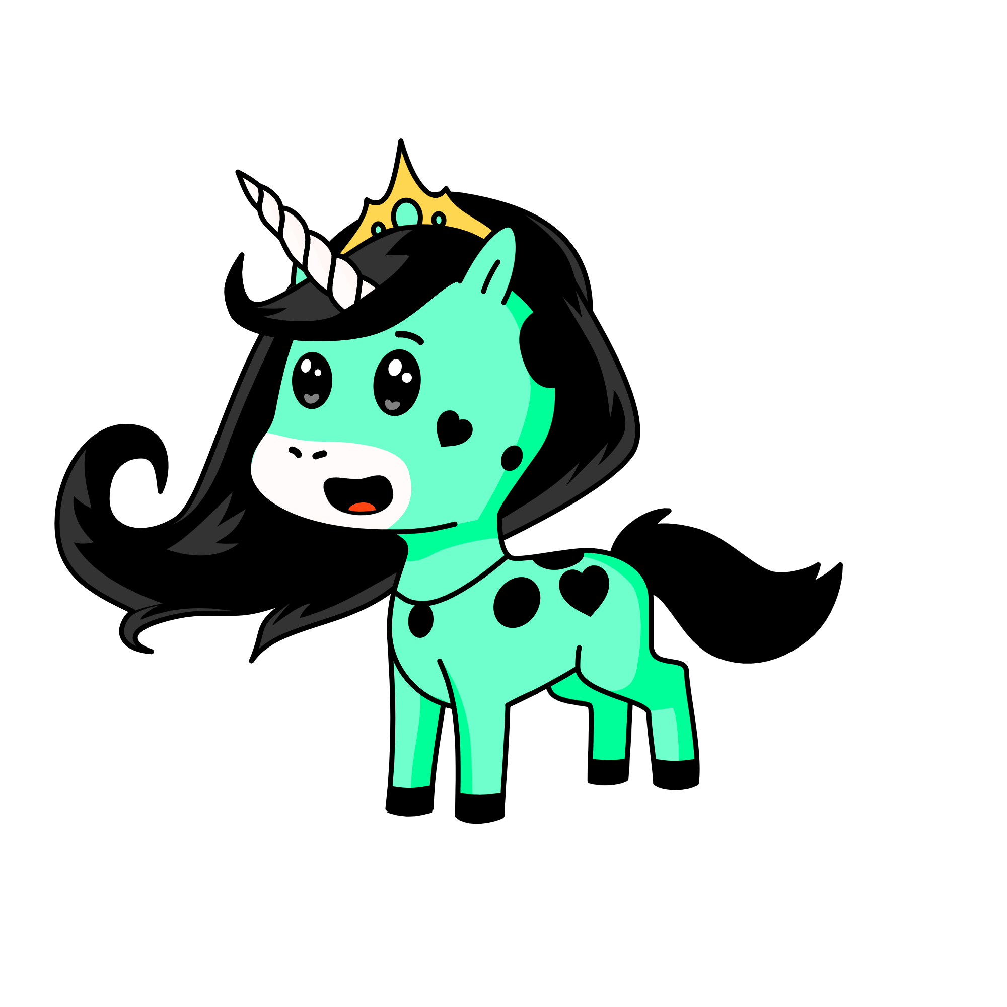 blacky, the unicorn